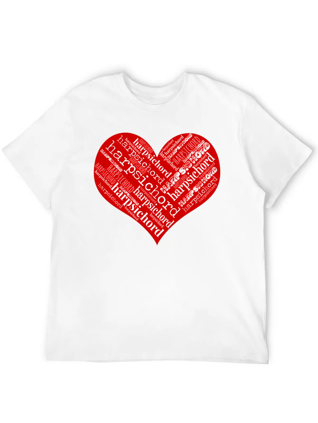Heart Love Harpsichord Unisex Casual T-Shirt – Clean Design For Daily Comfort