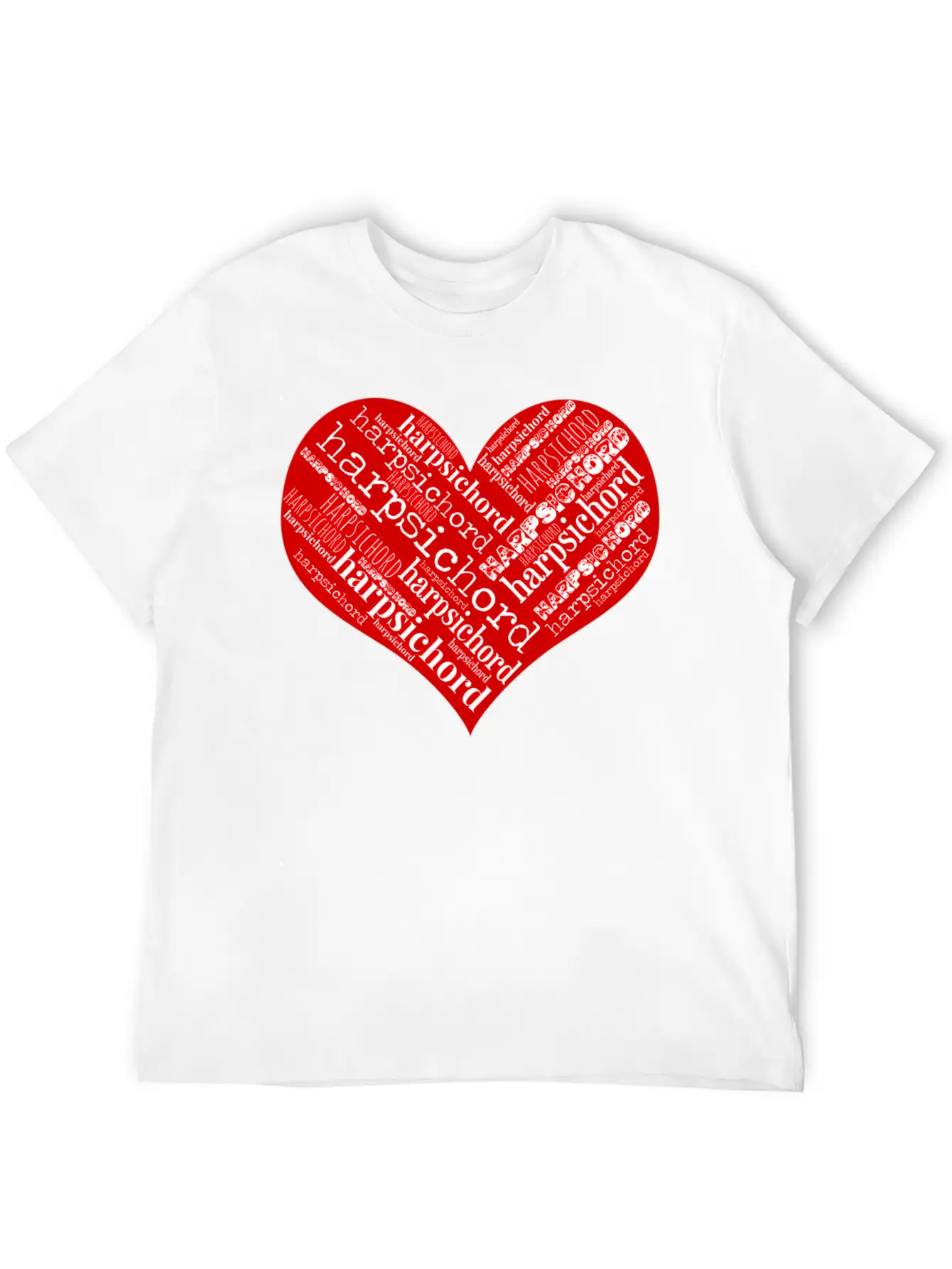 Heart Love Harpsichord Unisex Casual T-Shirt – Clean Design For Daily Comfort