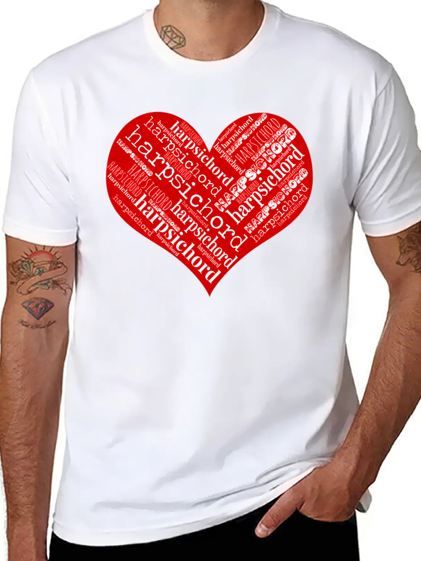 Heart Love Harpsichord Unisex Casual T-Shirt – Clean Design For Daily Comfort