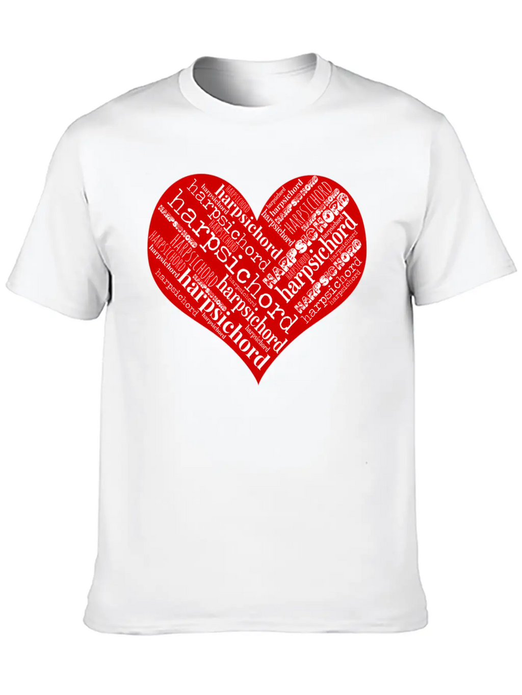 Heart Love Harpsichord Unisex Casual T-Shirt – Clean Design For Daily Comfort
