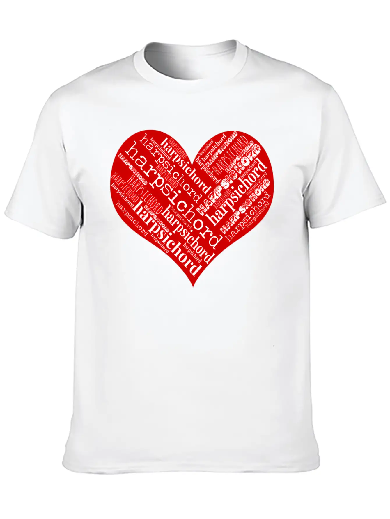 Heart Love Harpsichord Unisex Casual T-Shirt – Clean Design For Daily Comfort