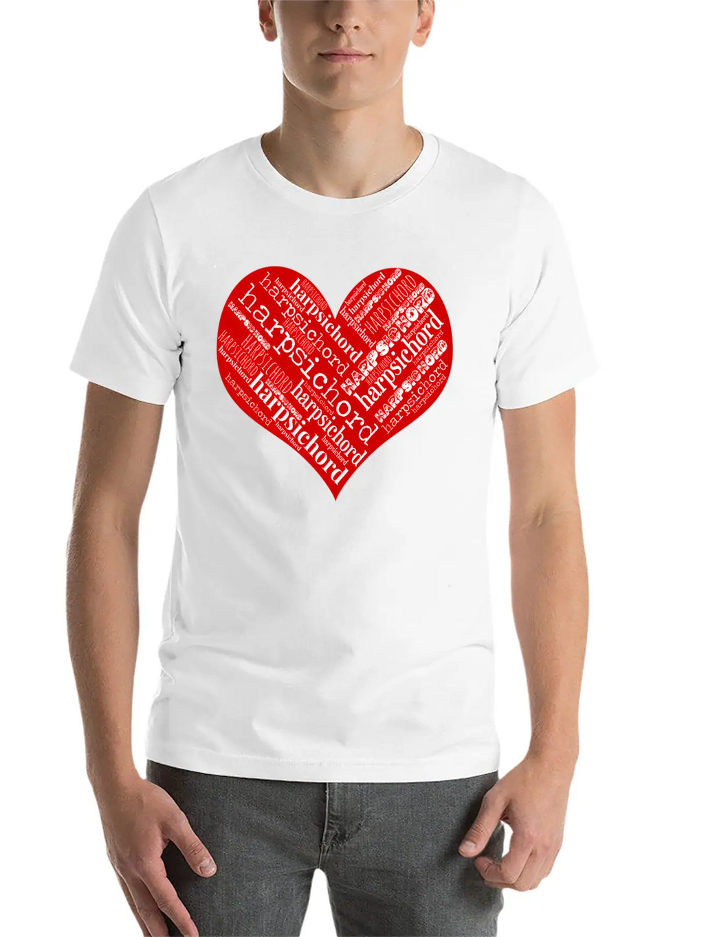 Heart Love Harpsichord Unisex Casual T-Shirt – Clean Design For Daily Comfort