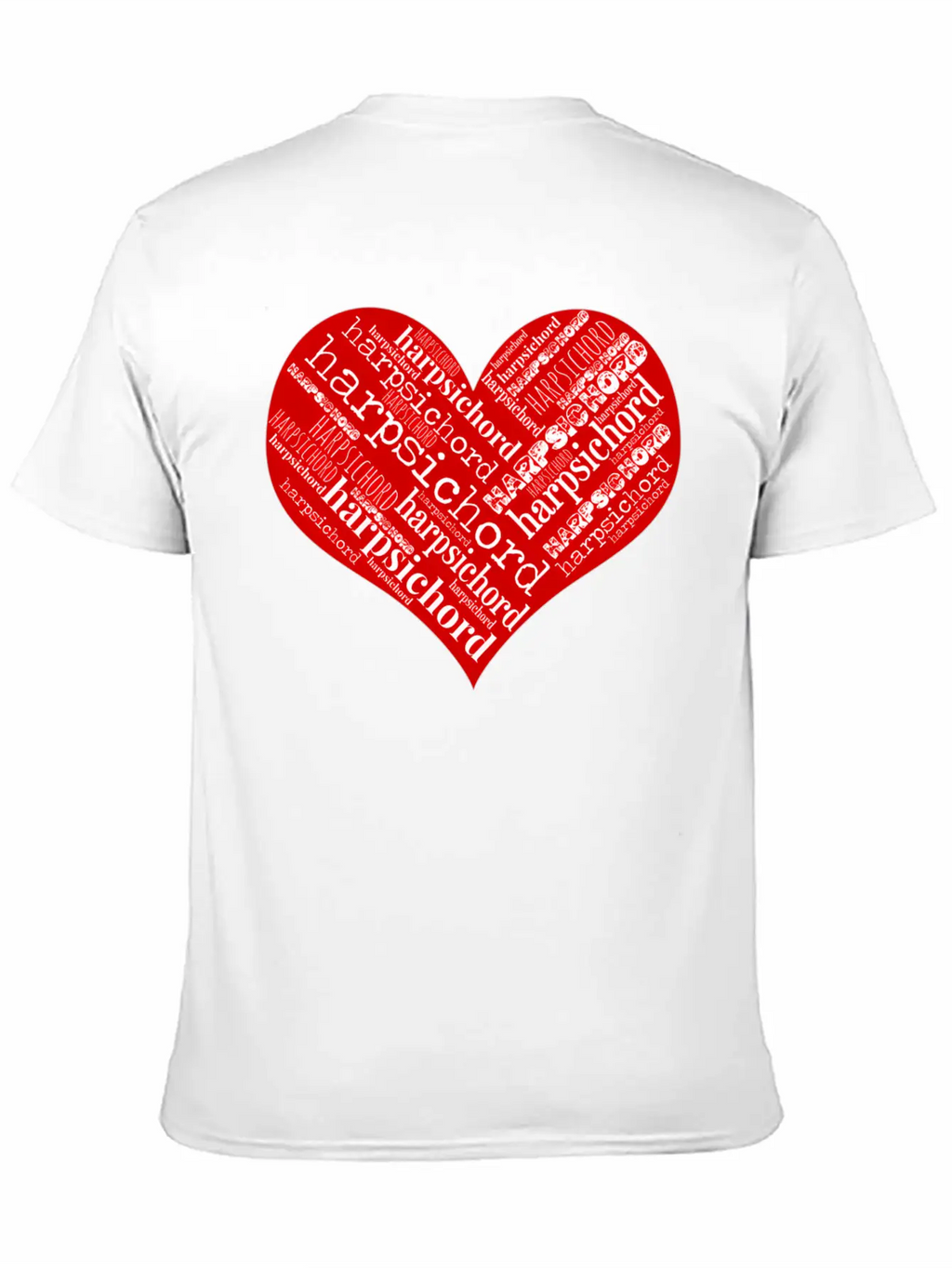 Heart Love Harpsichord Unisex Casual T-Shirt – Clean Design For Daily Comfort