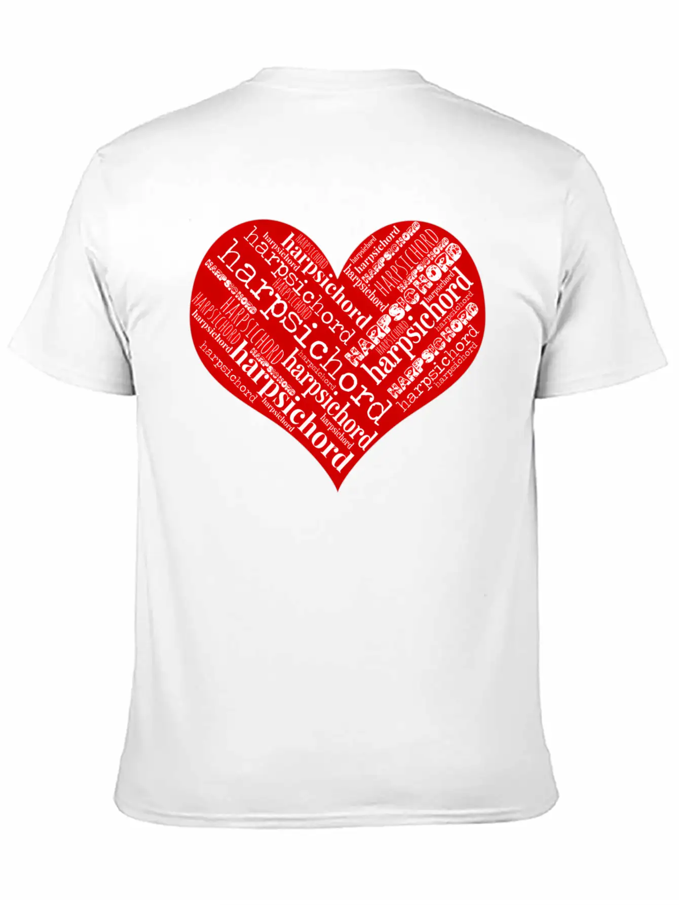 Heart Love Harpsichord Unisex Casual T-Shirt – Clean Design For Daily Comfort