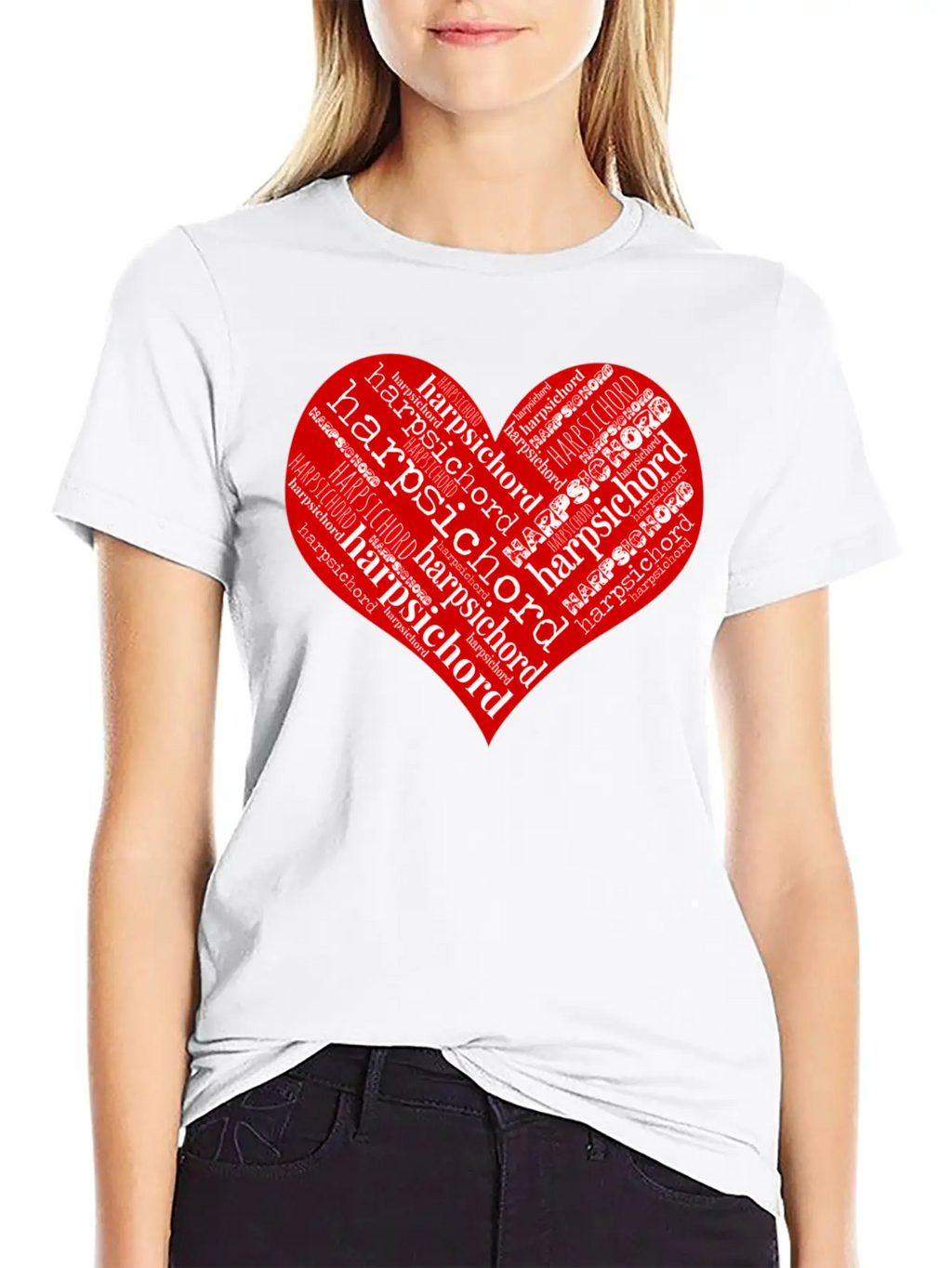 Heart Love Harpsichord Unisex Casual T-Shirt – Clean Design For Daily Comfort