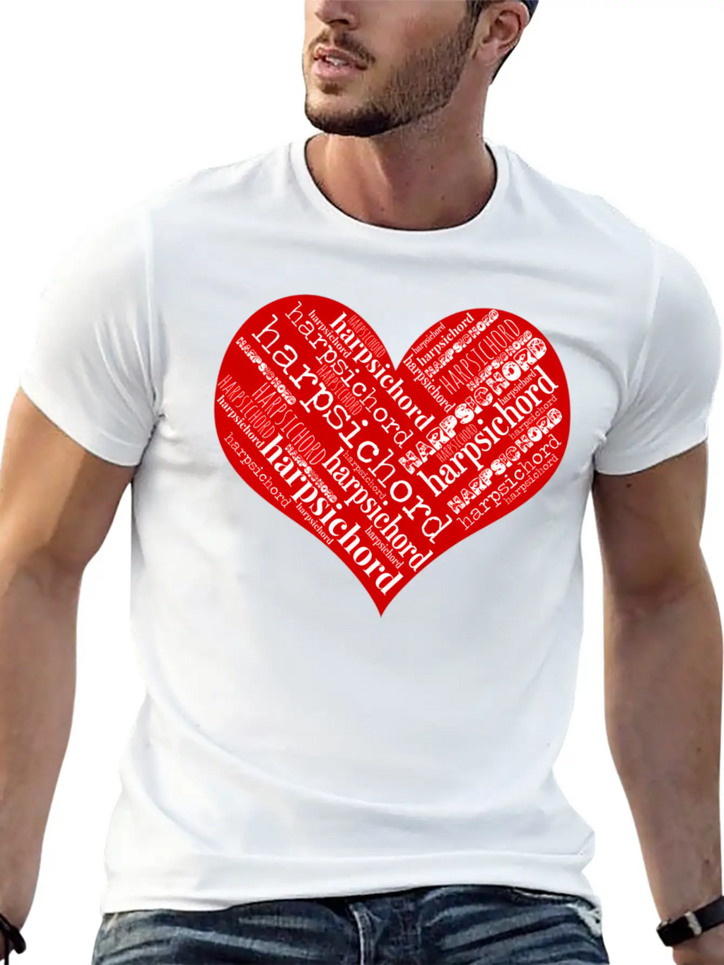 Heart Love Harpsichord Unisex Casual T-Shirt – Clean Design For Daily Comfort