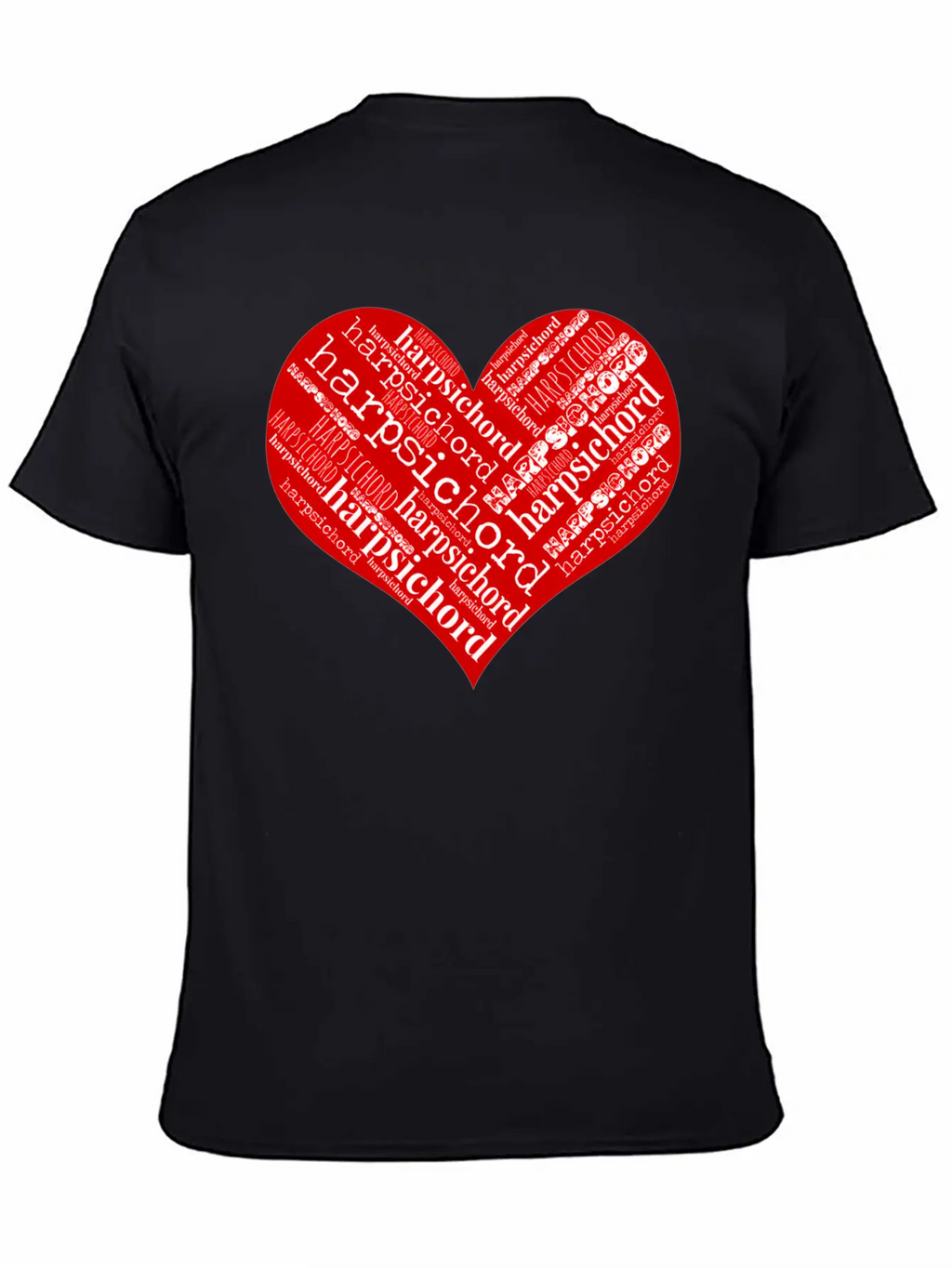 Heart Love Harpsichord Unisex Casual T-Shirt – Clean Design For Daily Comfort
