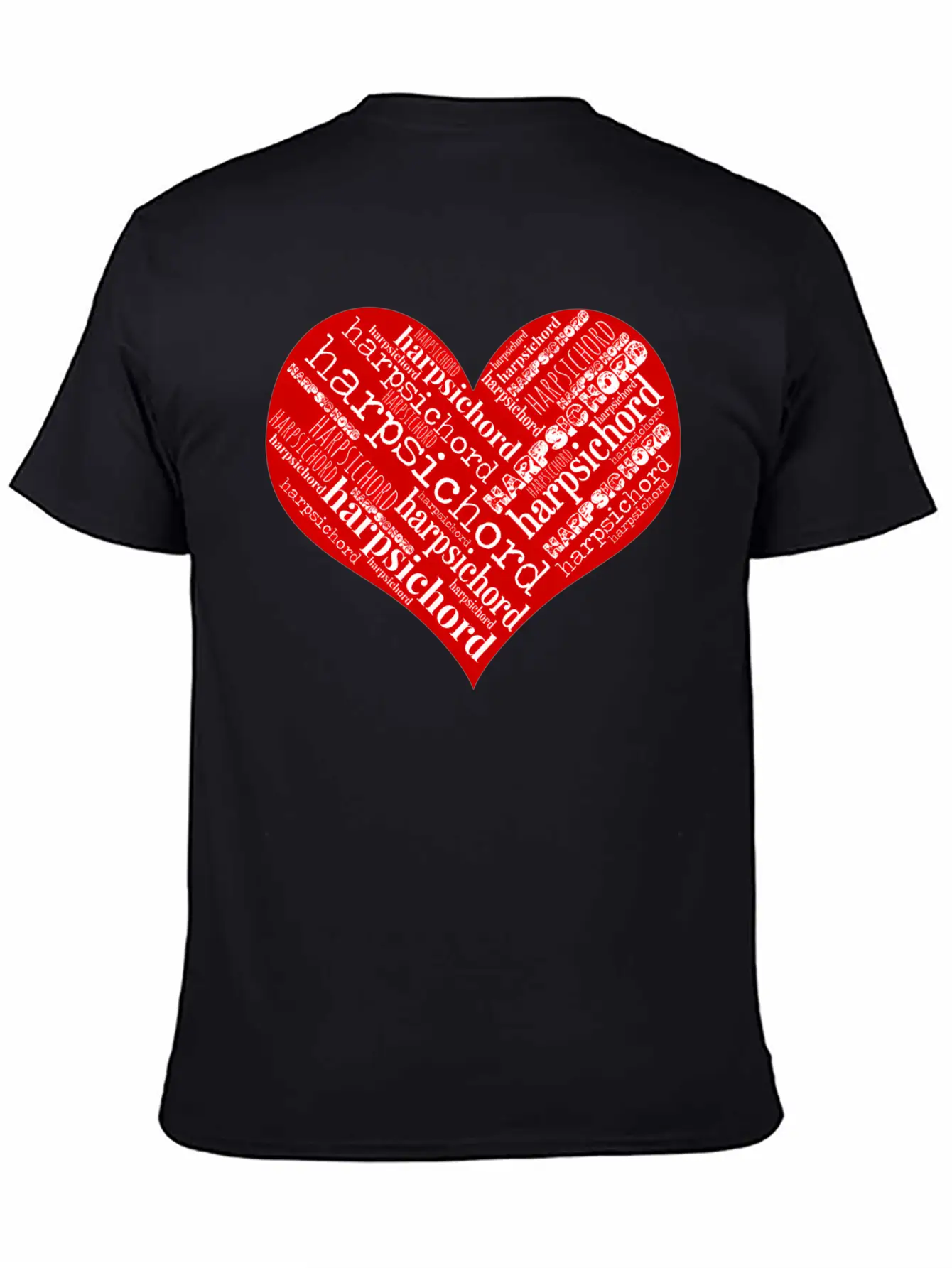 Heart Love Harpsichord Unisex Casual T-Shirt – Clean Design For Daily Comfort