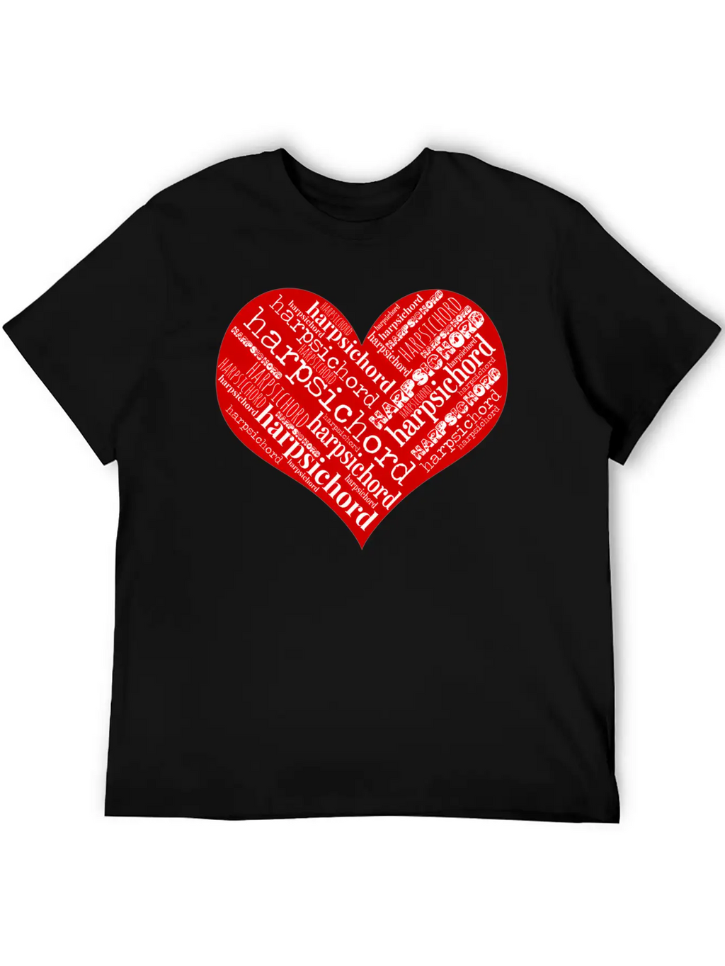 Heart Love Harpsichord Unisex Casual T-Shirt – Clean Design For Daily Comfort