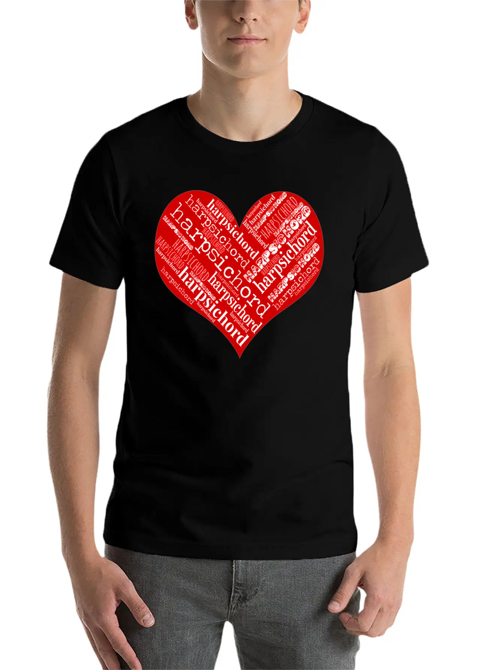 Heart Love Harpsichord Unisex Casual T-Shirt – Clean Design For Daily Comfort