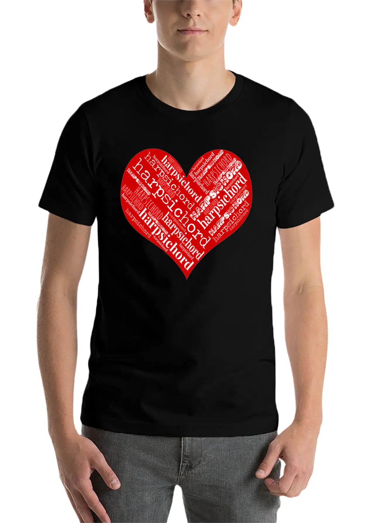 Heart Love Harpsichord Unisex Casual T-Shirt – Clean Design For Daily Comfort