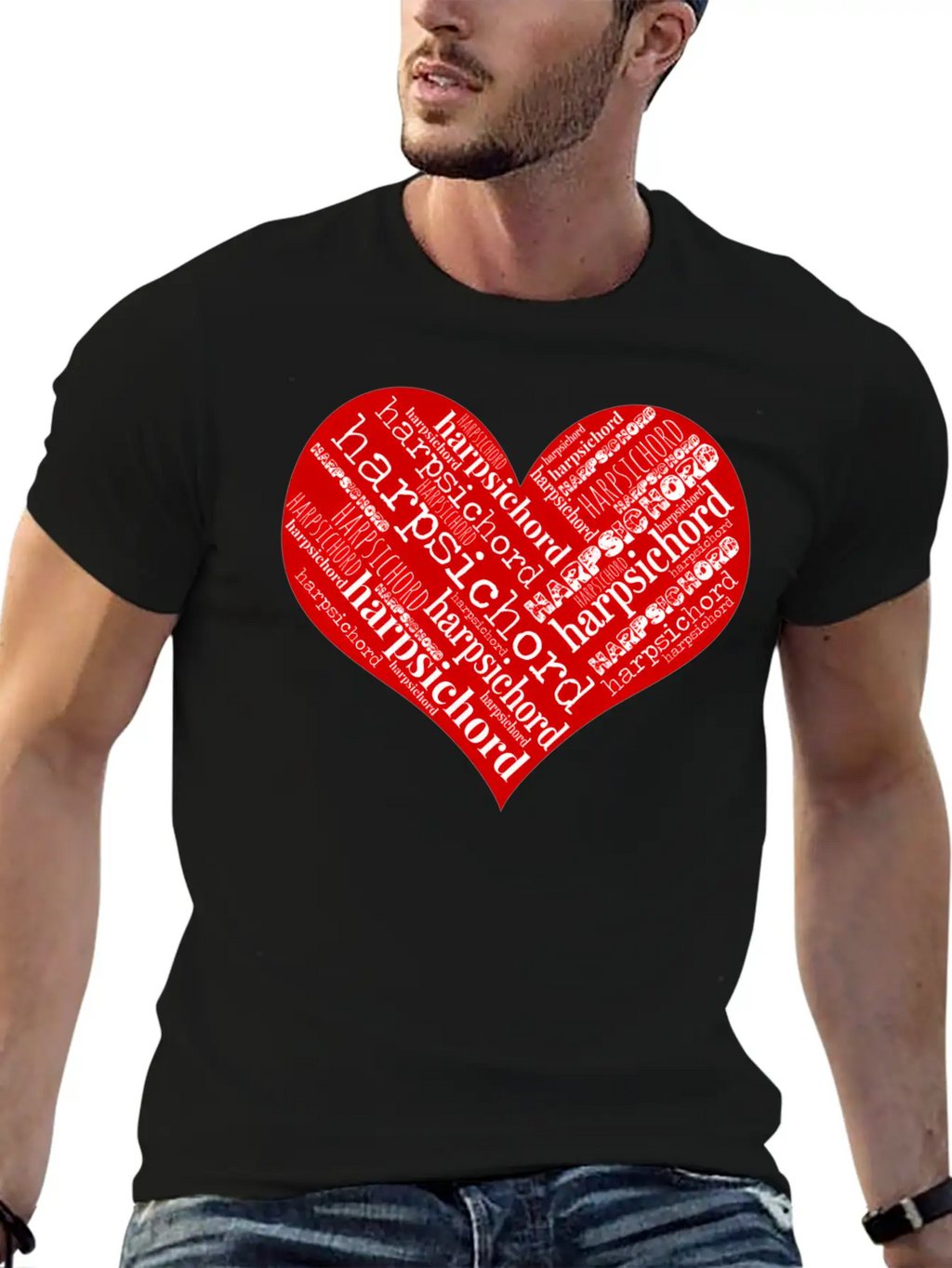 Heart Love Harpsichord Unisex Casual T-Shirt – Clean Design For Daily Comfort