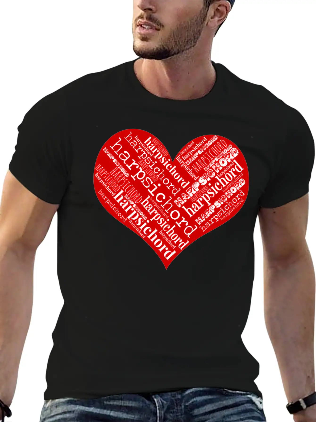 Heart Love Harpsichord Unisex Casual T-Shirt – Clean Design For Daily Comfort