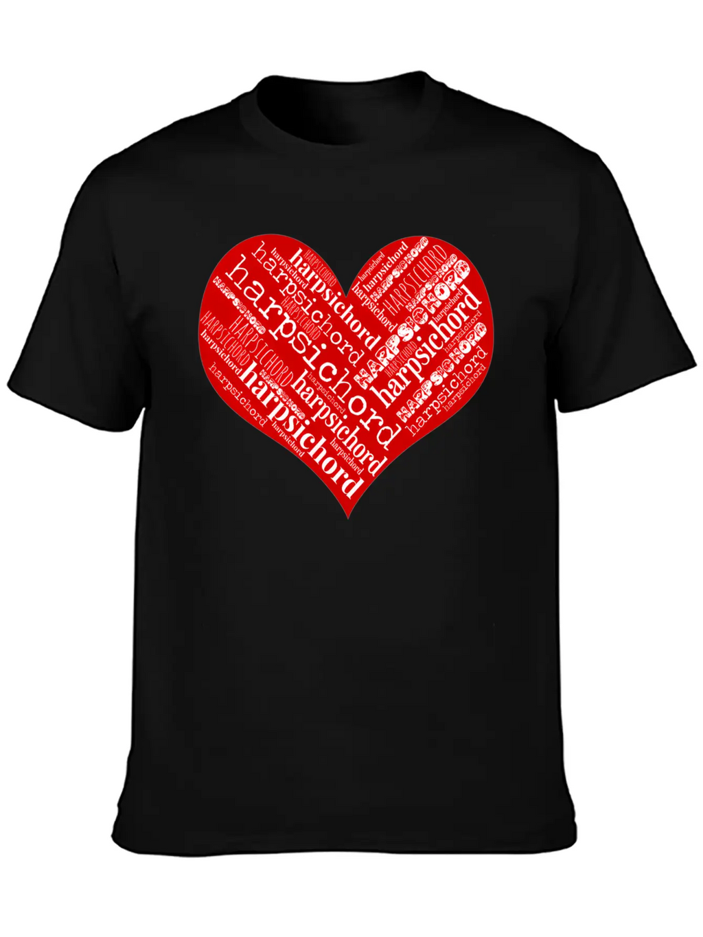 Heart Love Harpsichord Unisex Casual T-Shirt – Clean Design For Daily Comfort