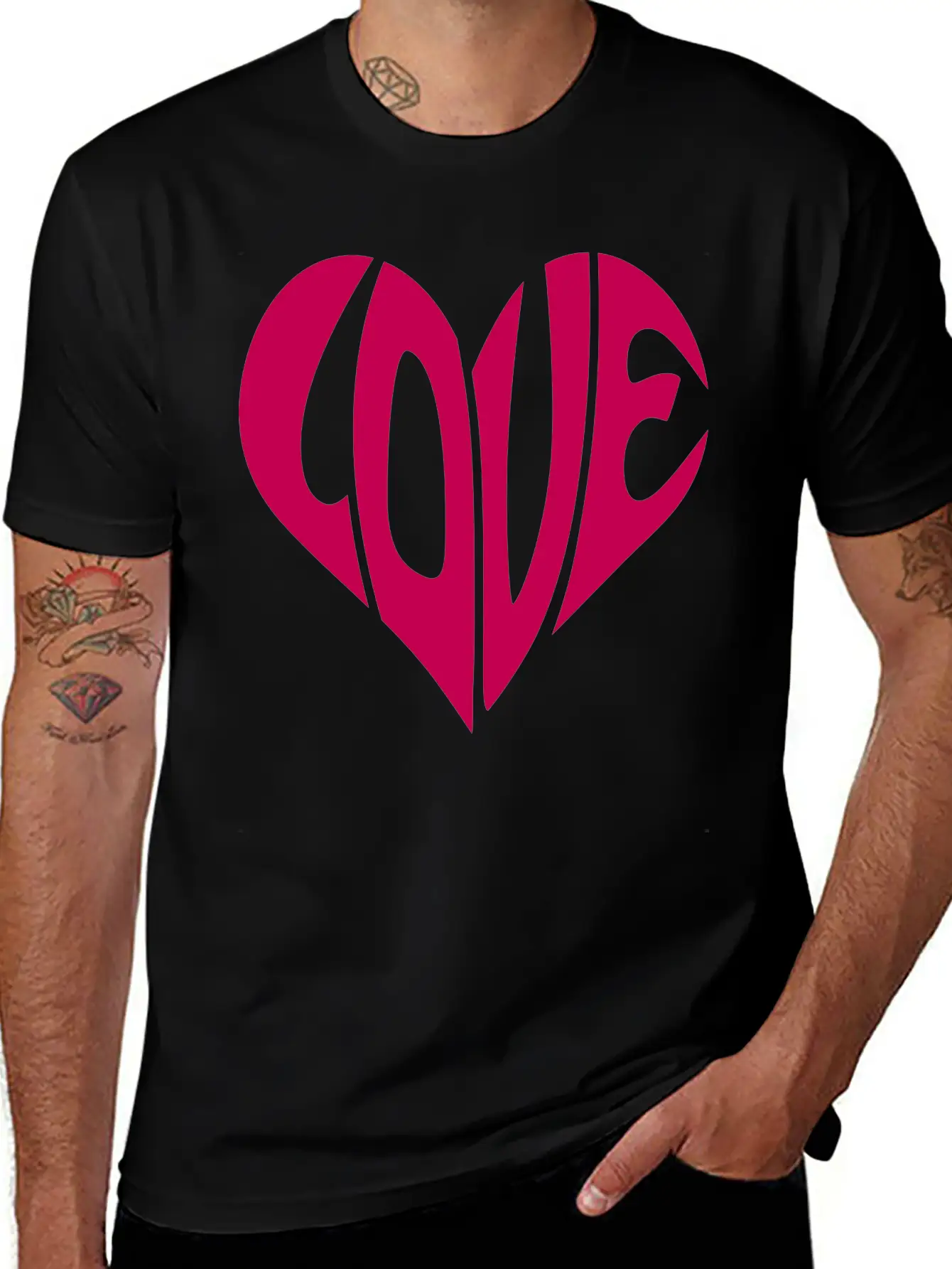 Heart, Love Heart, Typography Unisex Casual T-Shirt – Clean Design For Daily Comfort