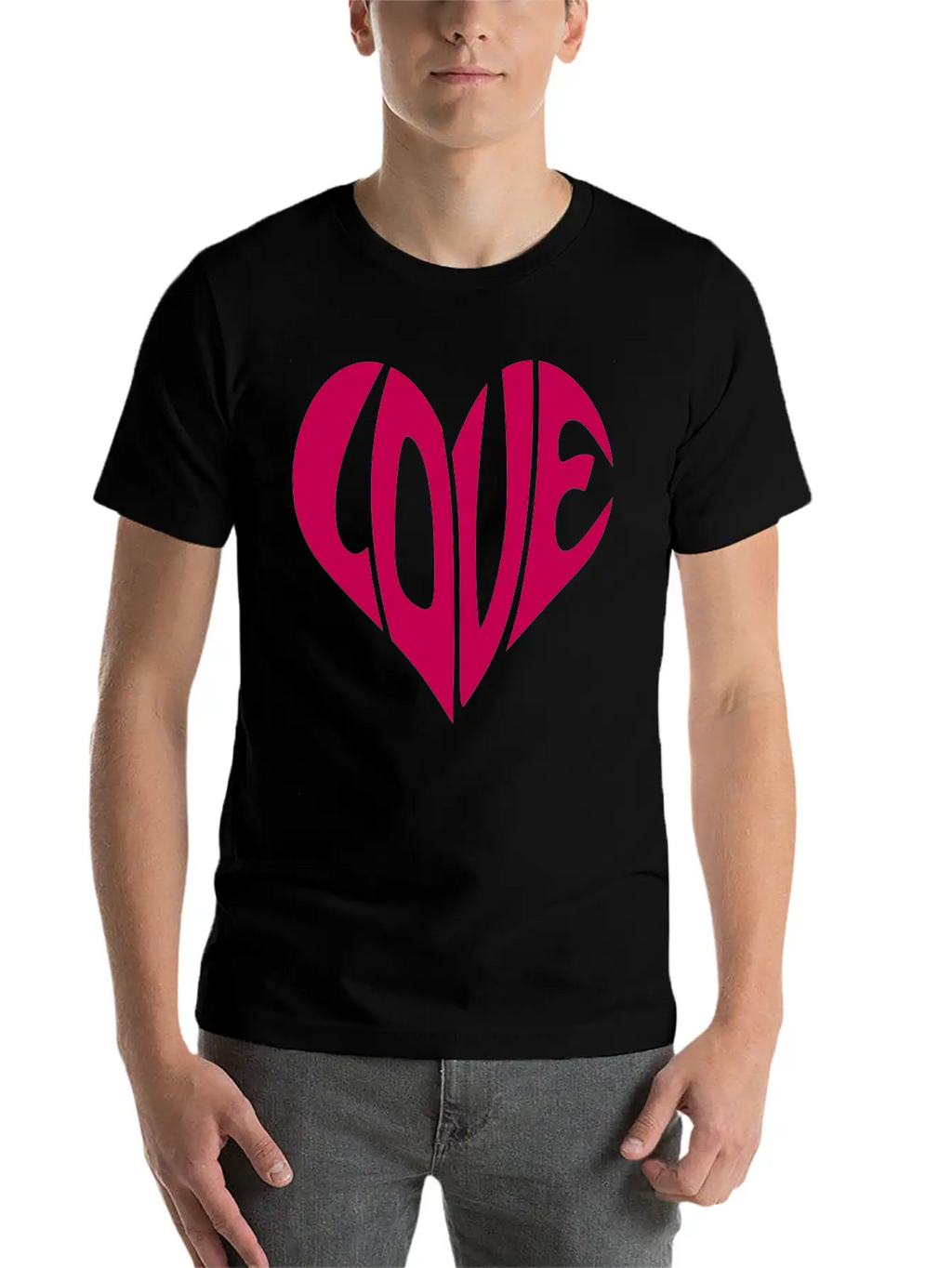 Heart, Love Heart, Typography Unisex Casual T-Shirt – Clean Design For Daily Comfort