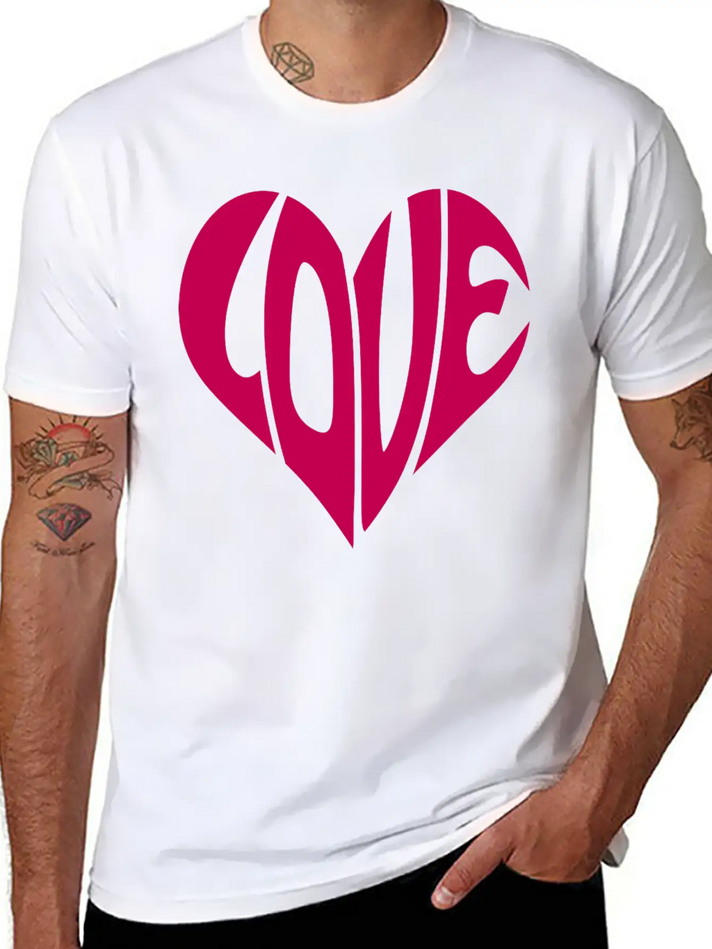 Heart, Love Heart, Typography Unisex Casual T-Shirt – Clean Design For Daily Comfort