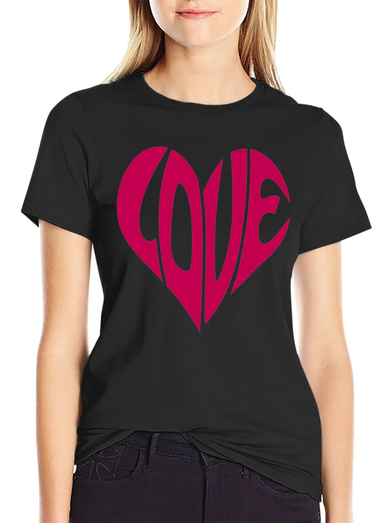 Heart, Love Heart, Typography Unisex Casual T-Shirt – Clean Design For Daily Comfort