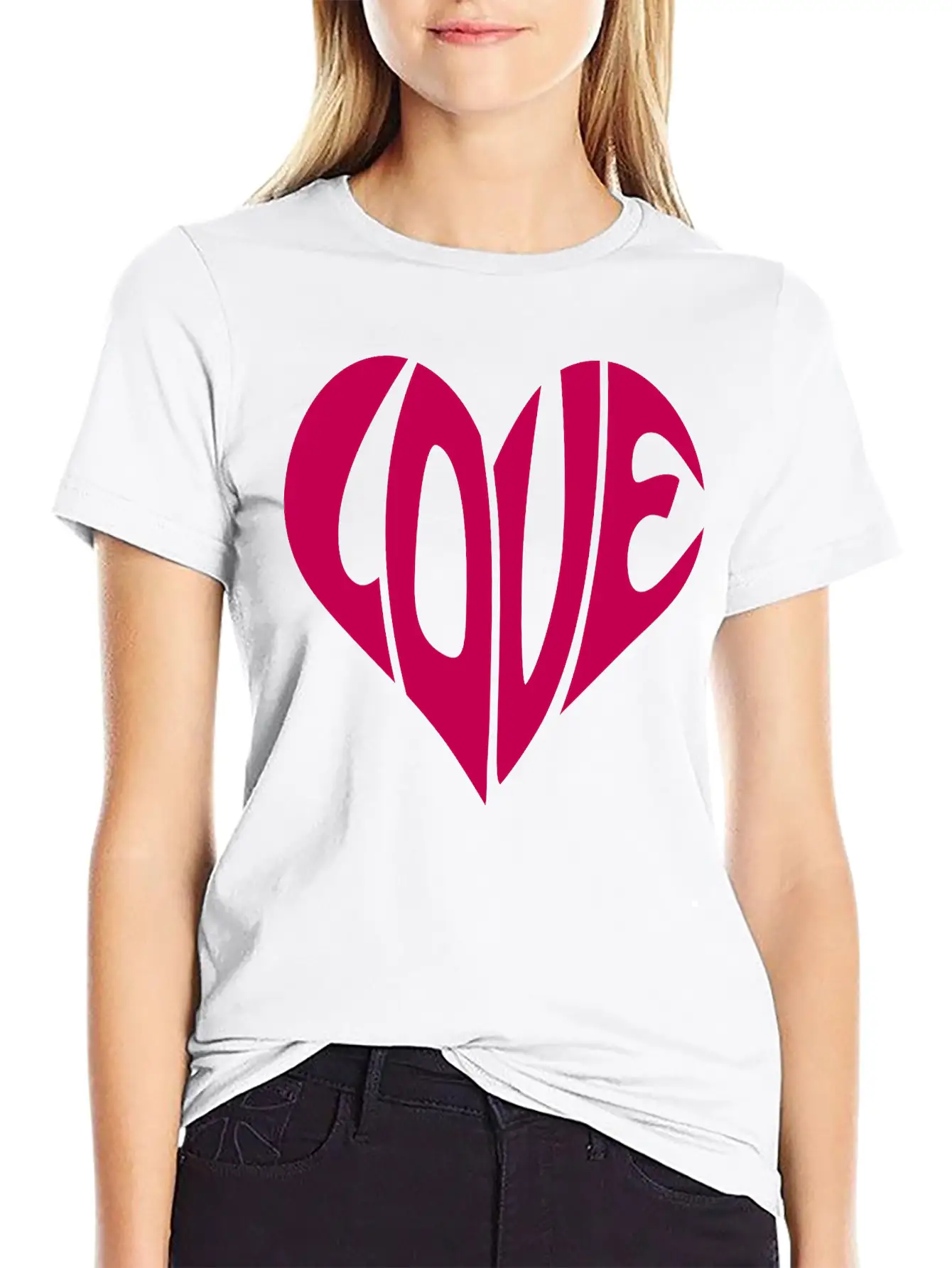 Heart, Love Heart, Typography Unisex Casual T-Shirt – Clean Design For Daily Comfort