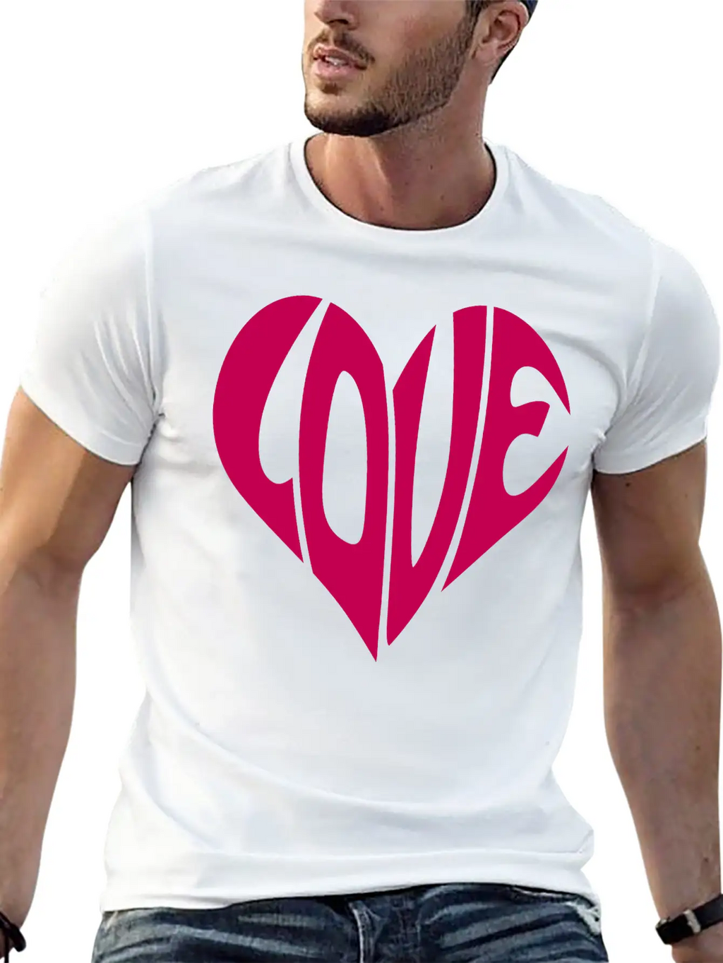 Heart, Love Heart, Typography Unisex Casual T-Shirt – Clean Design For Daily Comfort