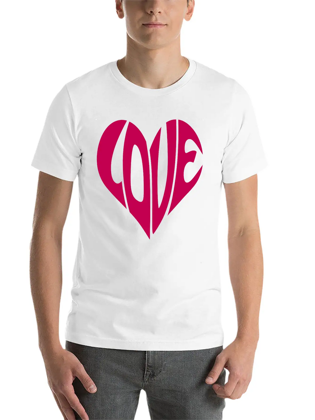 Heart, Love Heart, Typography Unisex Casual T-Shirt – Clean Design For Daily Comfort