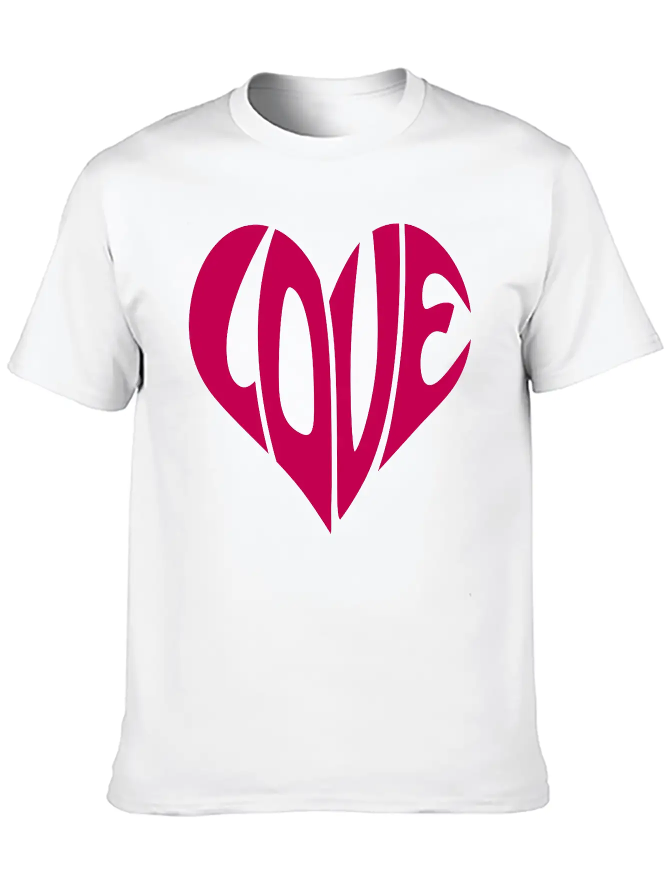 Heart, Love Heart, Typography Unisex Casual T-Shirt – Clean Design For Daily Comfort