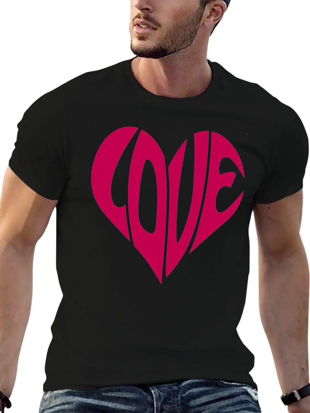 Heart, Love Heart, Typography Unisex Casual T-Shirt – Clean Design For Daily Comfort
