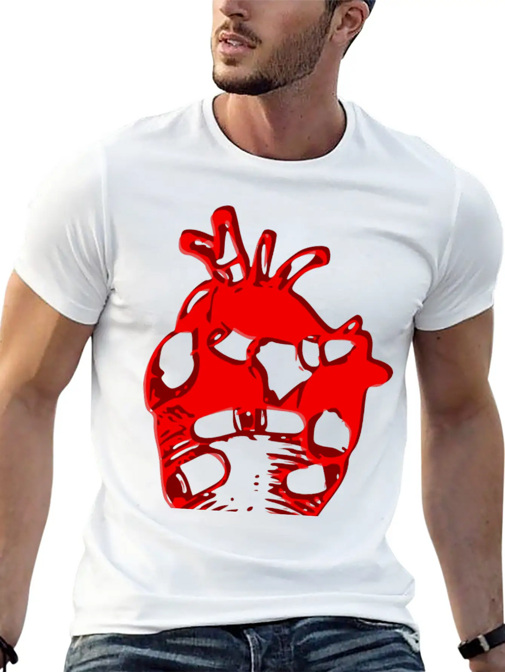 Heart Motif Stylish Everyday T-Shirt – Unisex Basic Cotton Tee