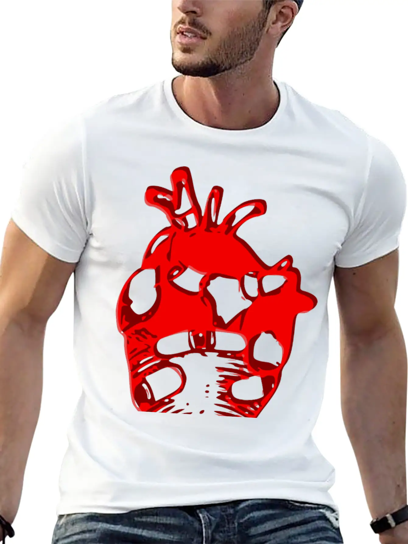 Heart Motif Stylish Everyday T-Shirt – Unisex Basic Cotton Tee