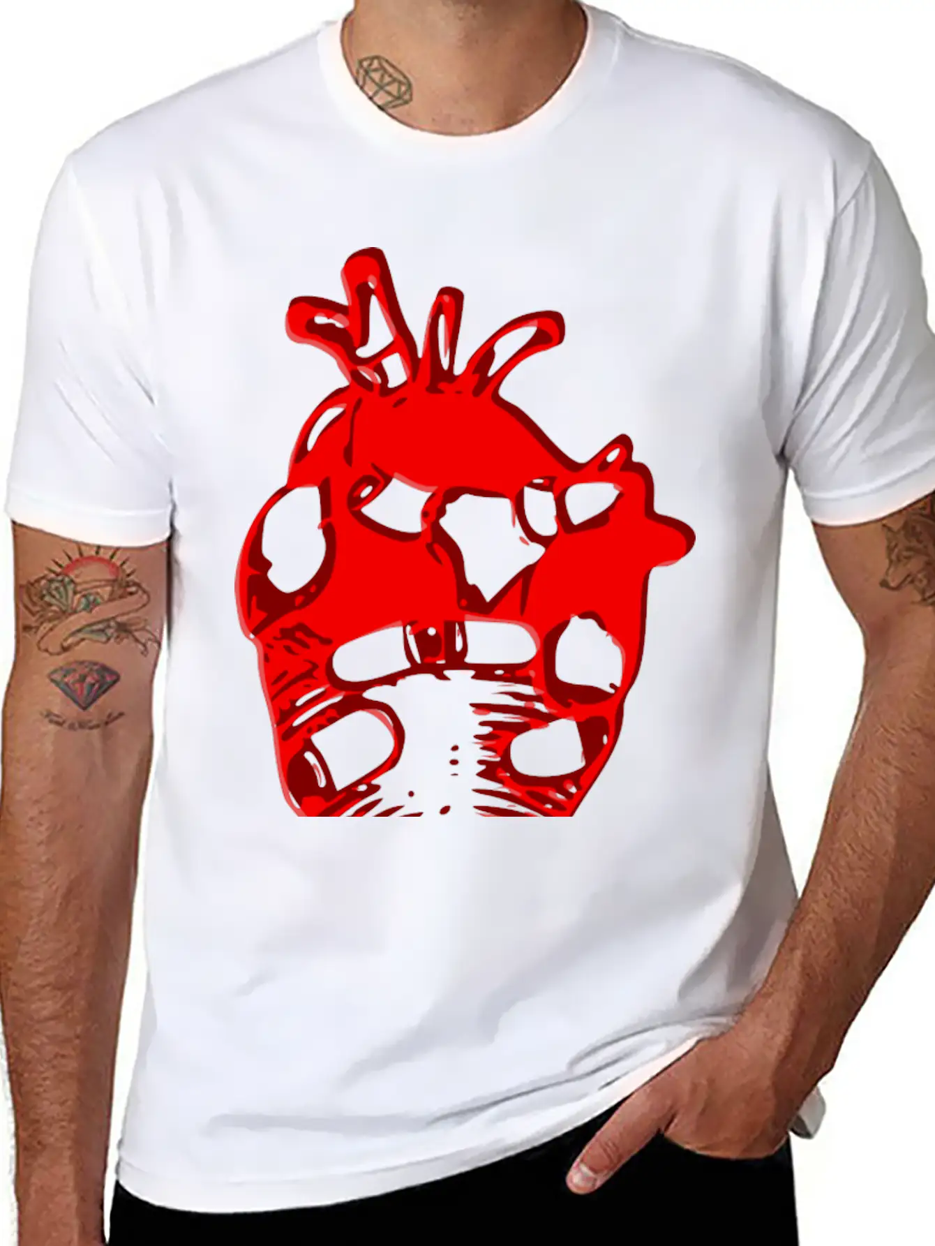 Heart Motif Stylish Everyday T-Shirt – Unisex Basic Cotton Tee