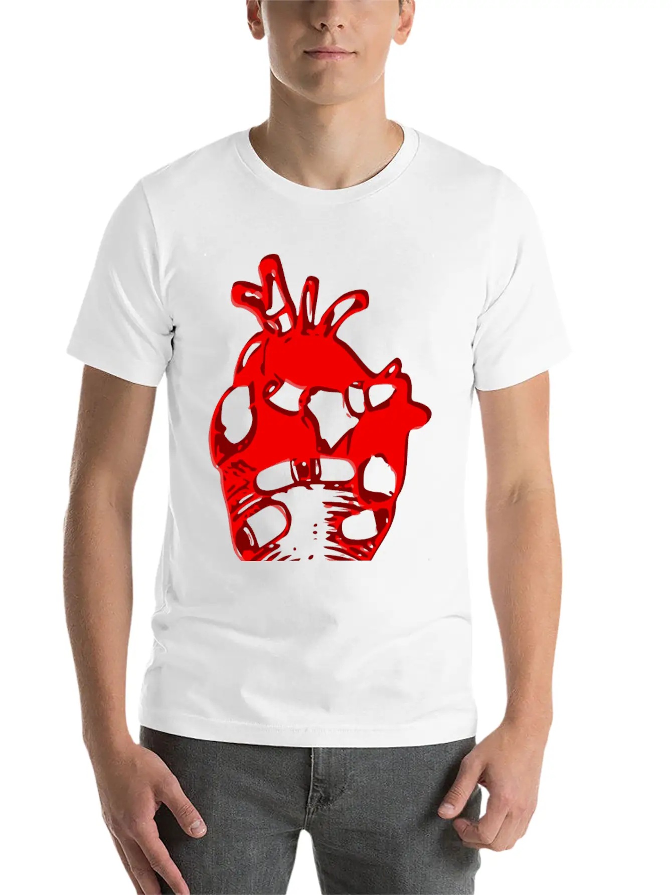 Heart Motif Stylish Everyday T-Shirt – Unisex Basic Cotton Tee