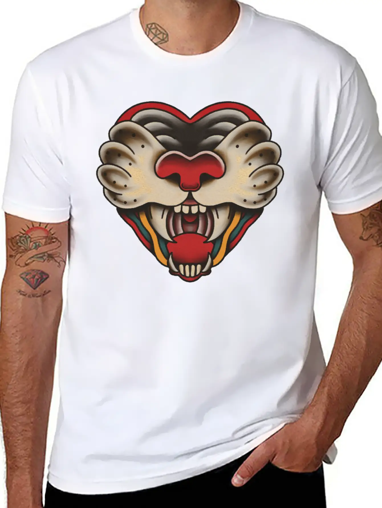 Heart Of Big Cat Unisex Casual T-Shirt – Clean Design For Daily Comfort