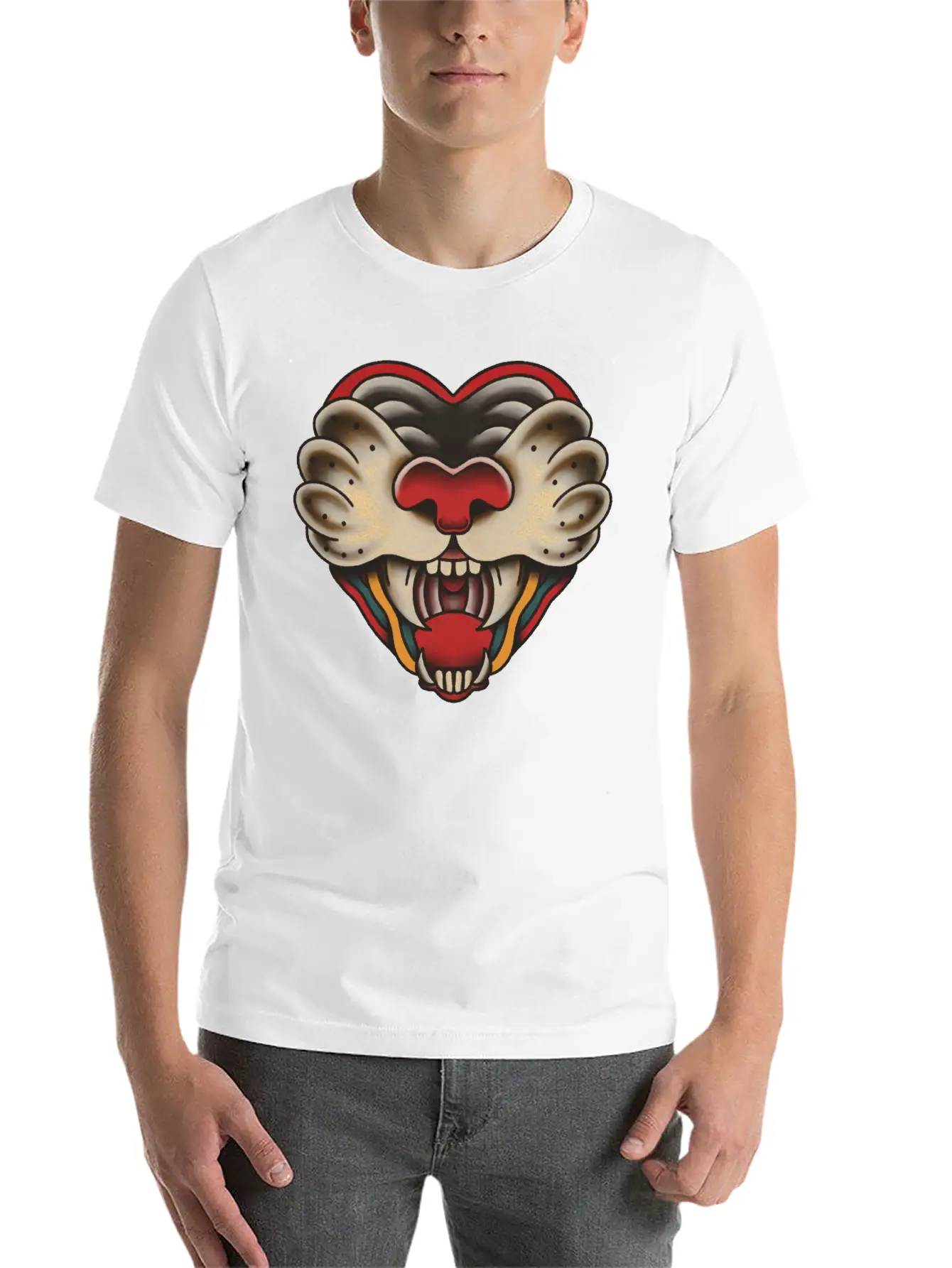 Heart Of Big Cat Unisex Casual T-Shirt – Clean Design For Daily Comfort