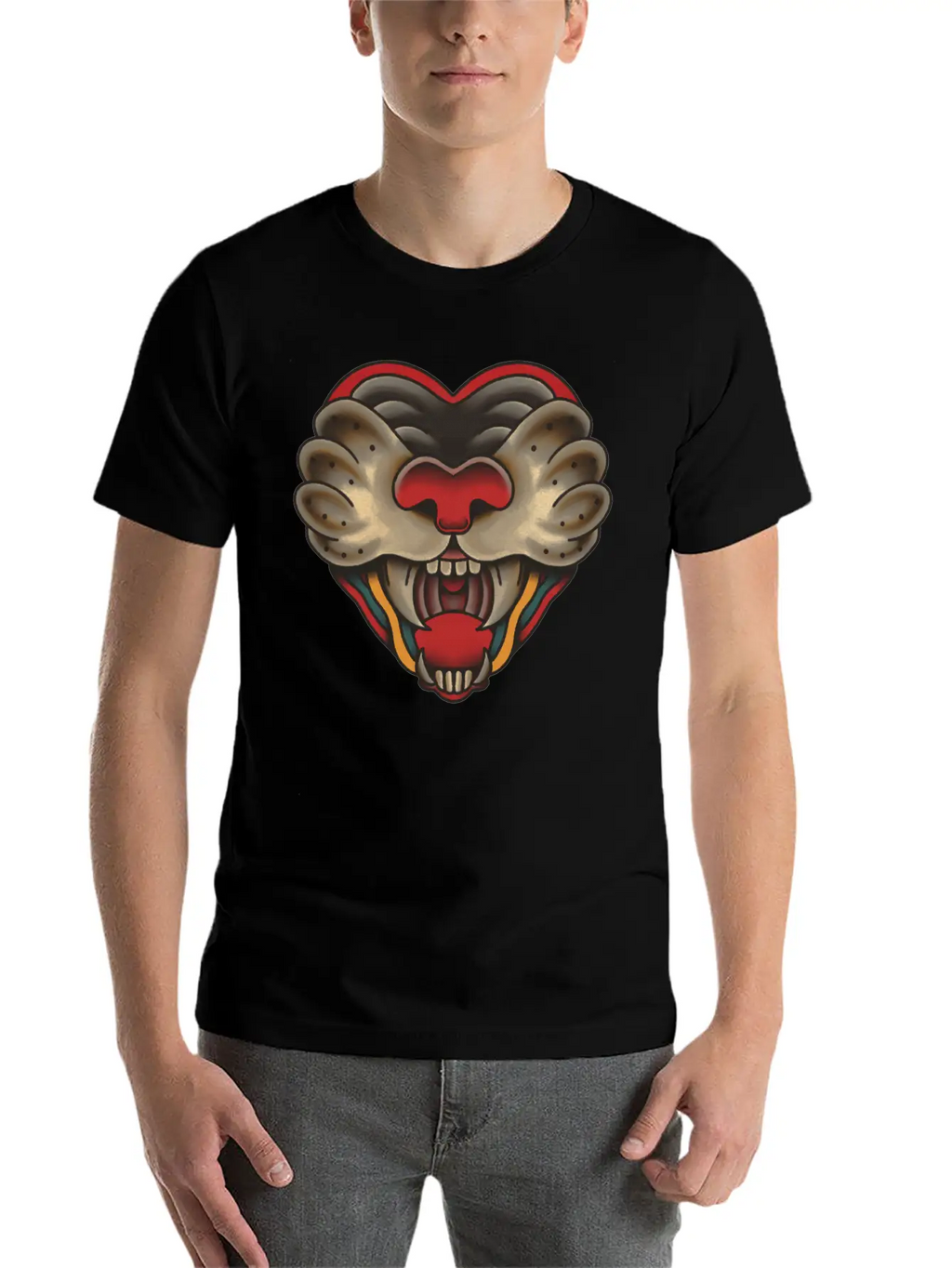 Heart Of Big Cat Unisex Casual T-Shirt – Clean Design For Daily Comfort