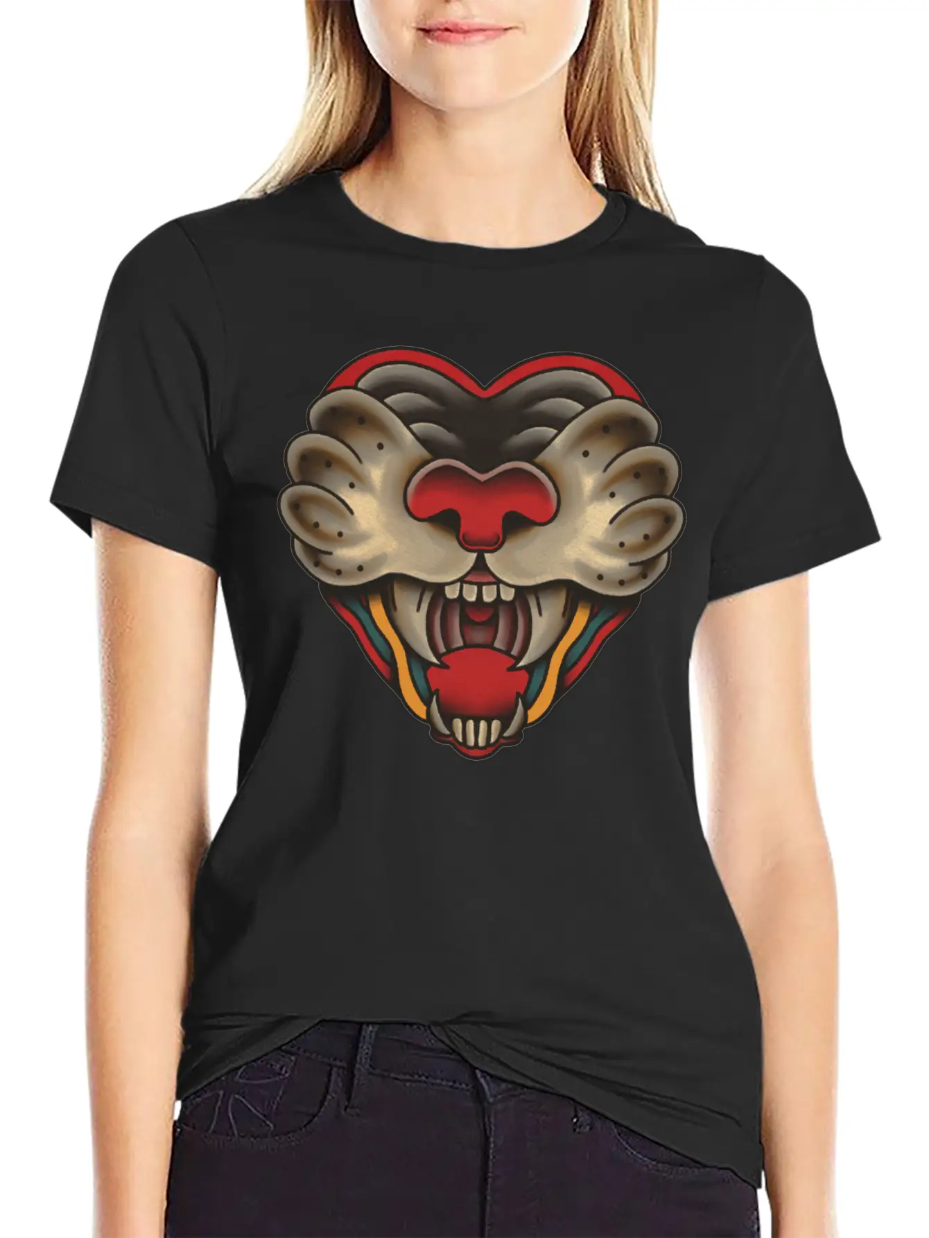 Heart Of Big Cat Unisex Casual T-Shirt – Clean Design For Daily Comfort
