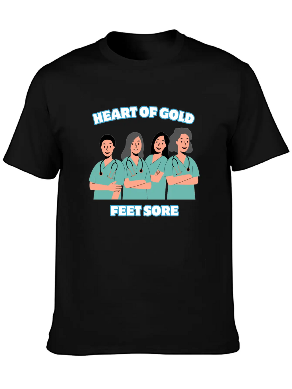 Heart Of Gold, Feet Sore. Unisex Short Sleeve Soft Cotton T-Shirt – Casual Everyday Wear