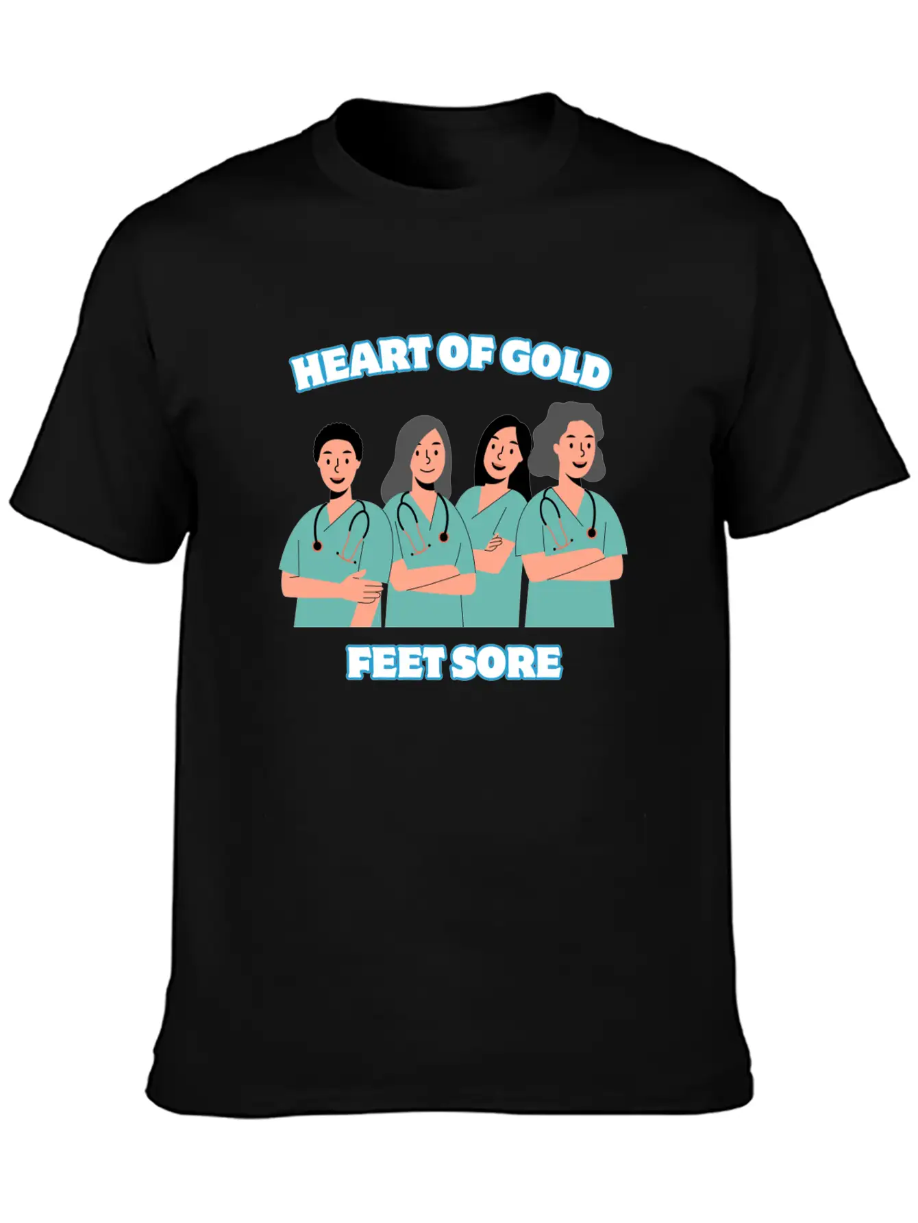 Heart Of Gold, Feet Sore. Unisex Short Sleeve Soft Cotton T-Shirt – Casual Everyday Wear