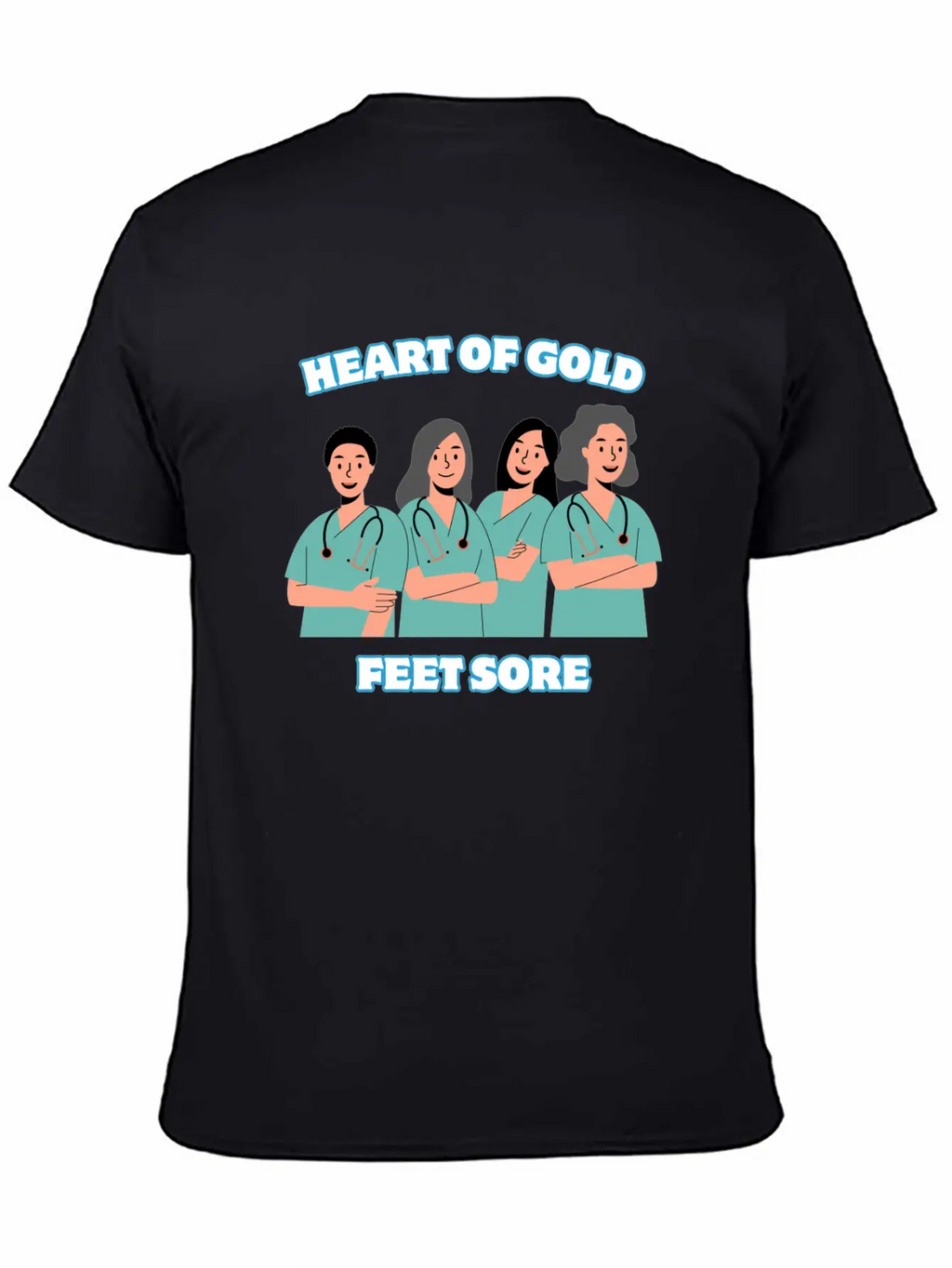 Heart Of Gold, Feet Sore. Unisex Short Sleeve Soft Cotton T-Shirt – Casual Everyday Wear