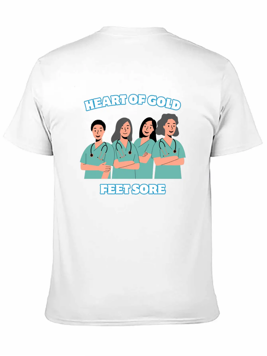 Heart Of Gold, Feet Sore. Unisex Short Sleeve Soft Cotton T-Shirt – Casual Everyday Wear