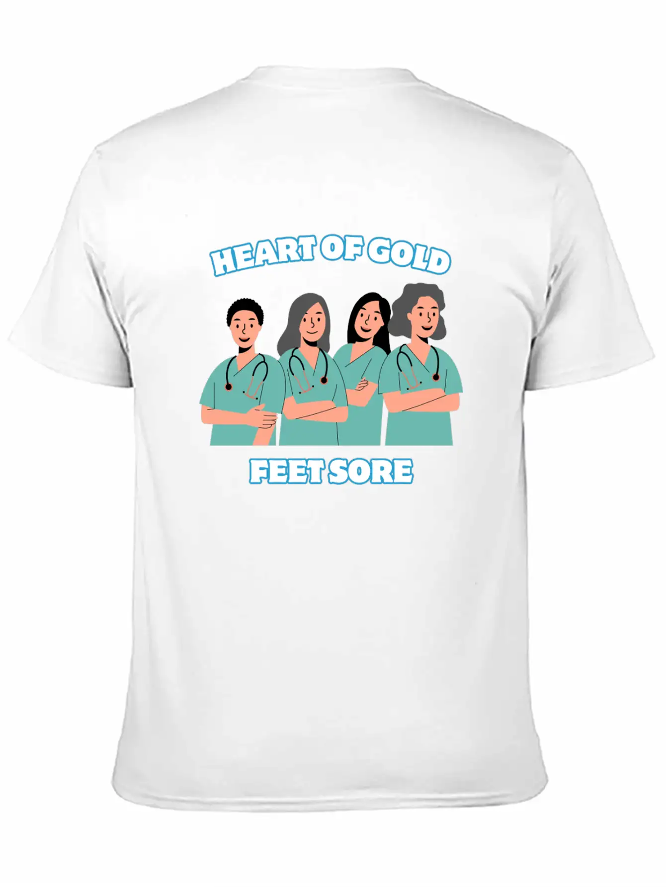 Heart Of Gold, Feet Sore. Unisex Short Sleeve Soft Cotton T-Shirt – Casual Everyday Wear