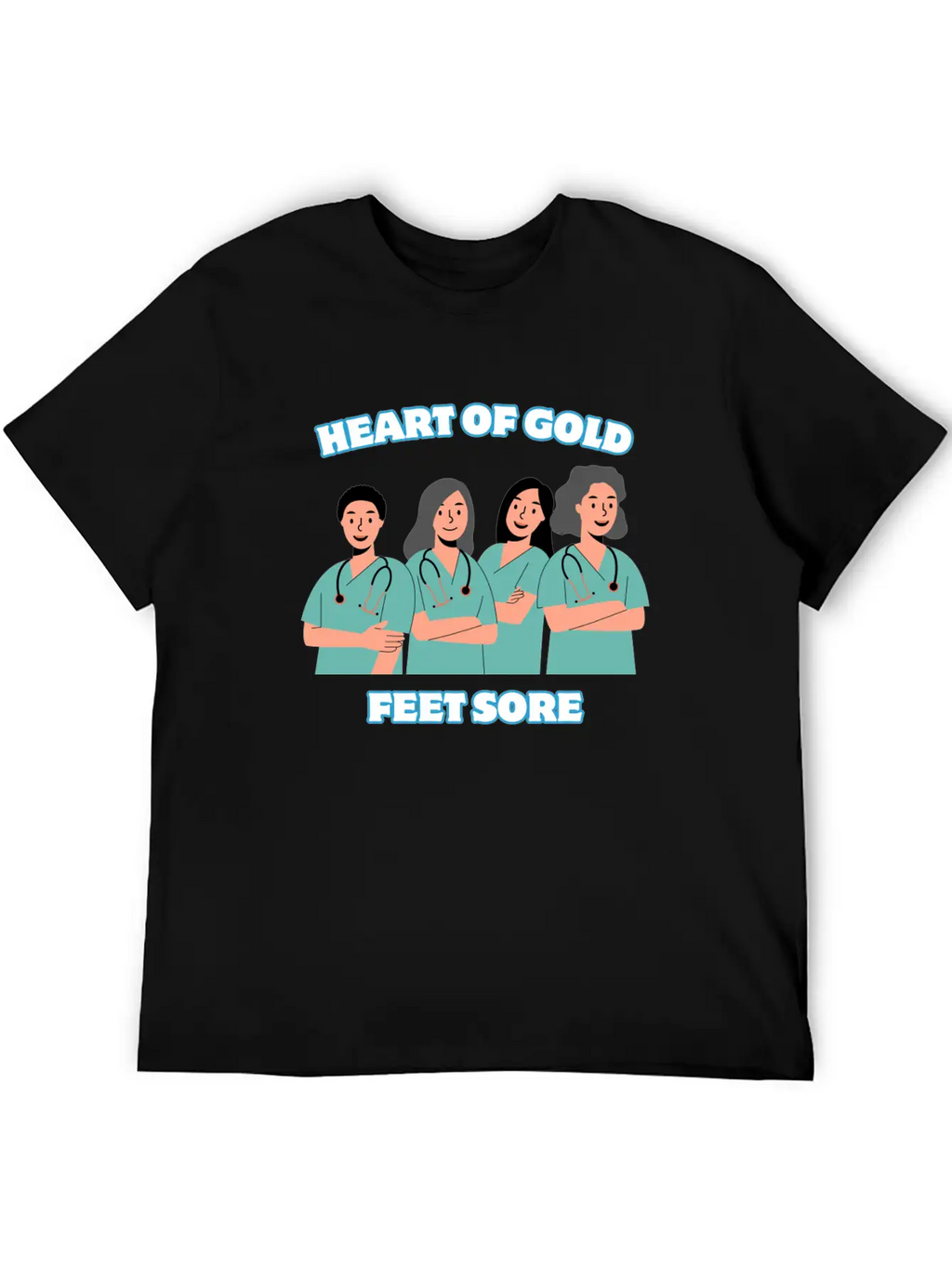 Heart Of Gold, Feet Sore. Unisex Short Sleeve Soft Cotton T-Shirt – Casual Everyday Wear