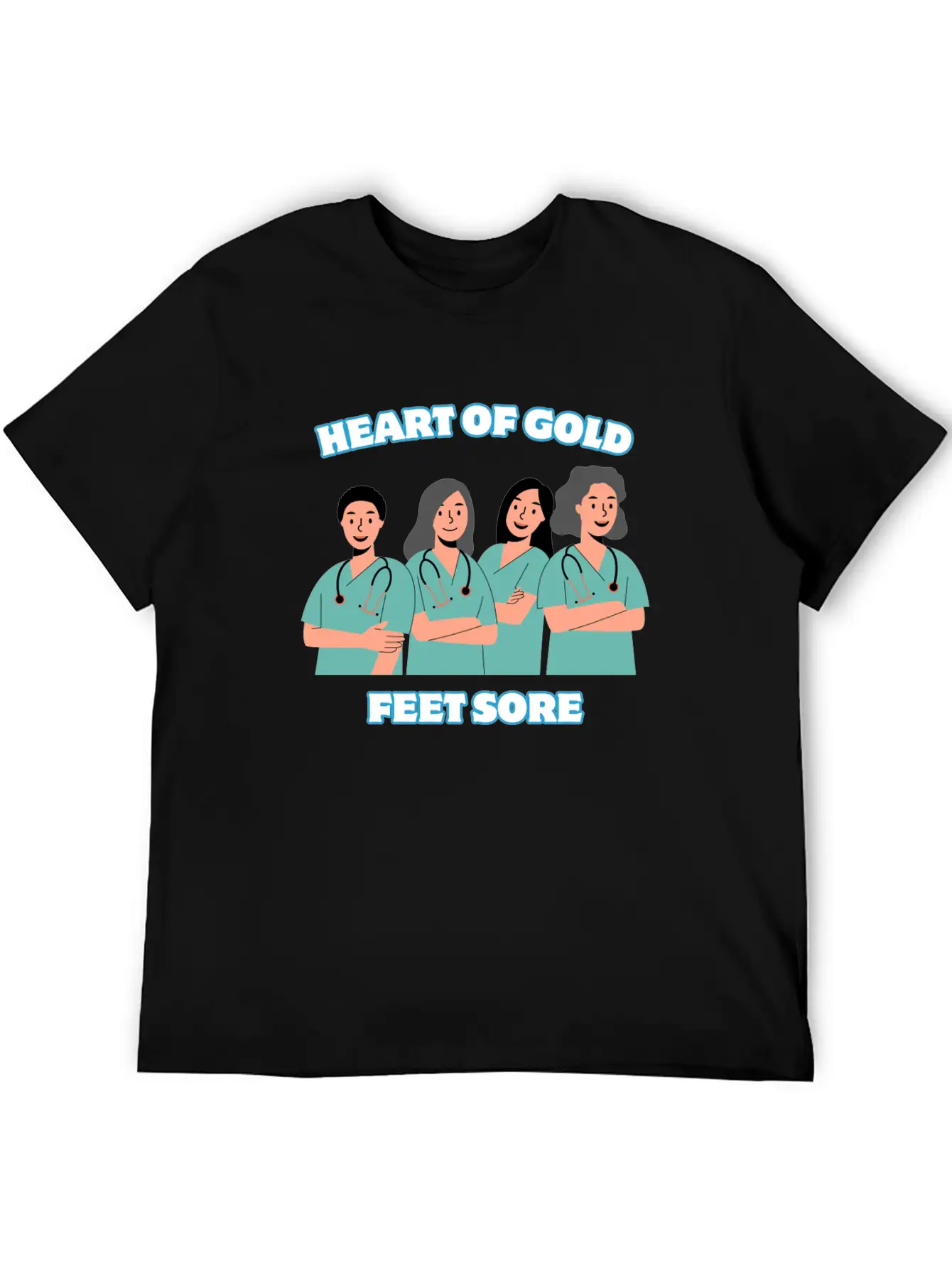 Heart Of Gold, Feet Sore. Unisex Short Sleeve Soft Cotton T-Shirt – Casual Everyday Wear