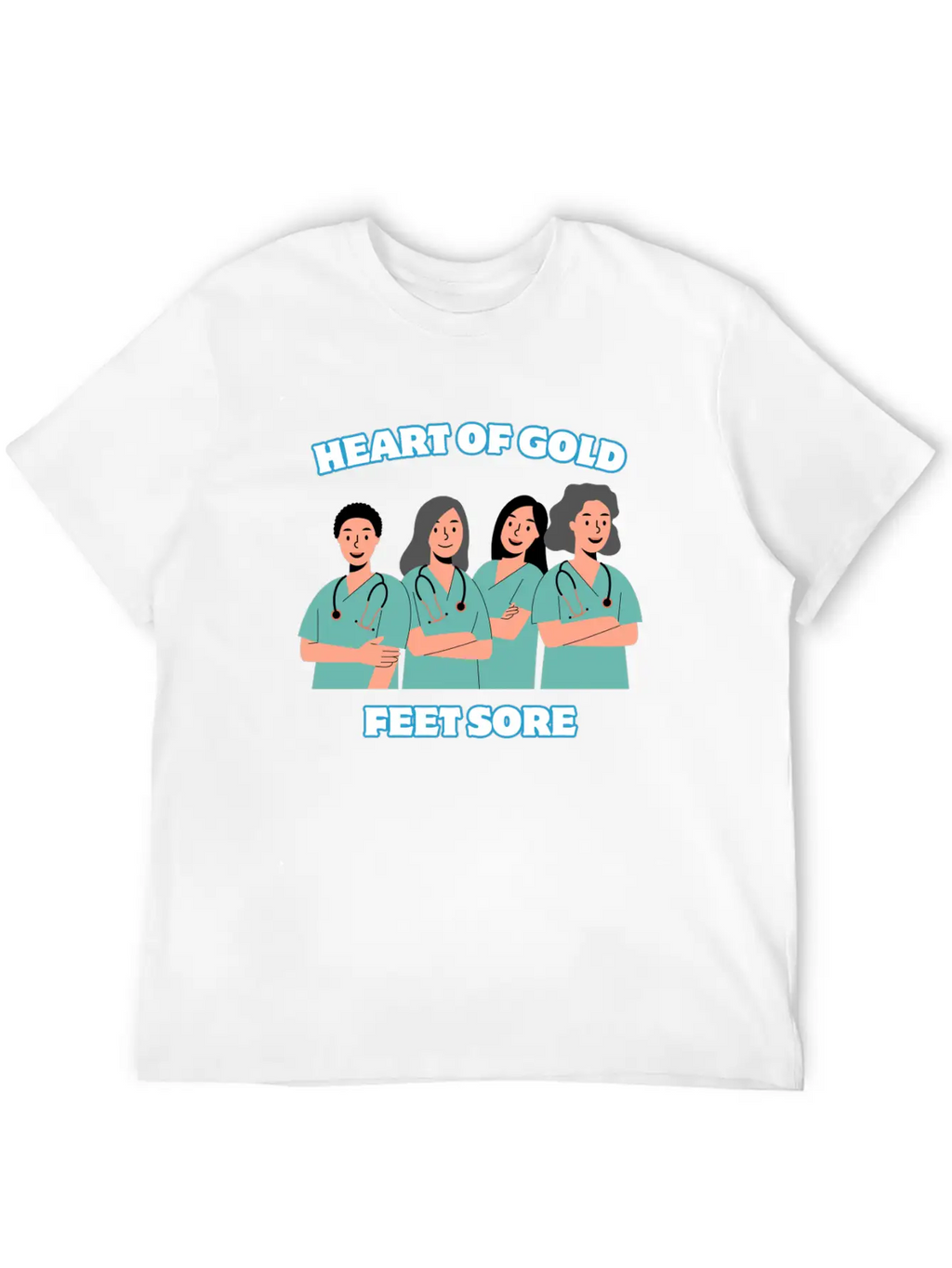 Heart Of Gold, Feet Sore. Unisex Short Sleeve Soft Cotton T-Shirt – Casual Everyday Wear