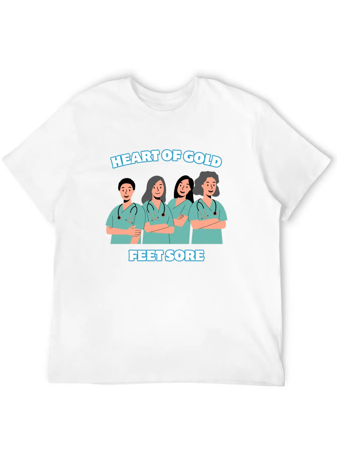 Heart Of Gold, Feet Sore. Unisex Short Sleeve Soft Cotton T-Shirt – Casual Everyday Wear