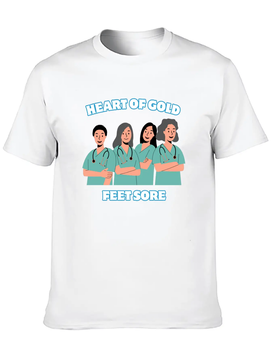 Heart Of Gold, Feet Sore. Unisex Short Sleeve Soft Cotton T-Shirt – Casual Everyday Wear