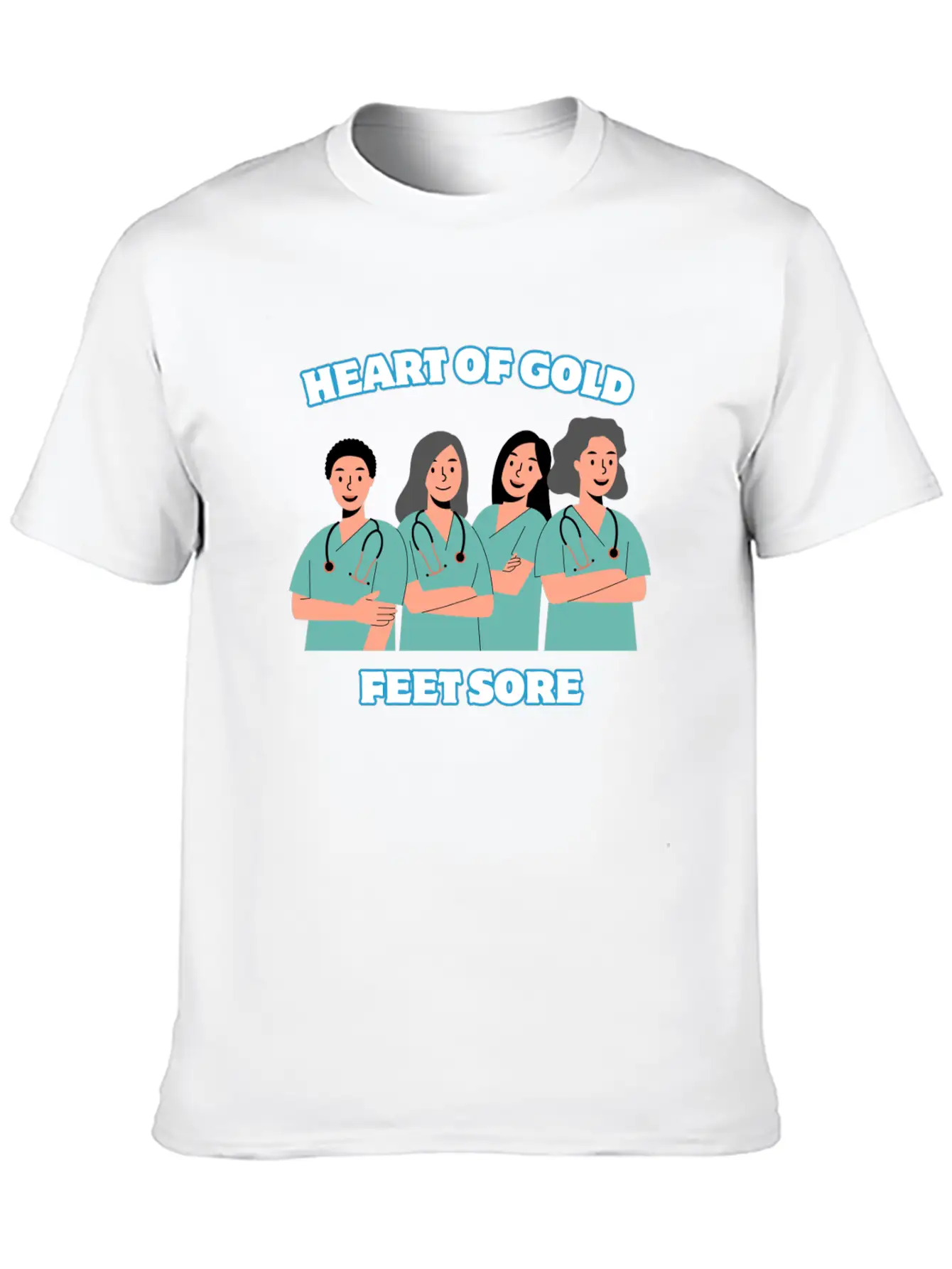 Heart Of Gold, Feet Sore. Unisex Short Sleeve Soft Cotton T-Shirt – Casual Everyday Wear