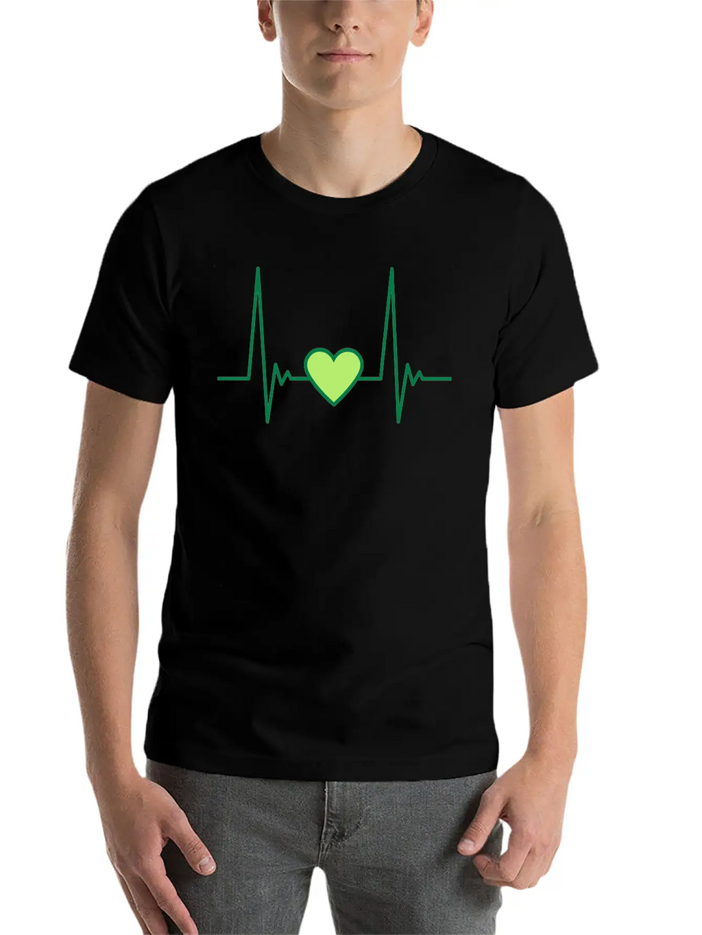 Heart_pulse_2c Breathable Soft Cotton T-Shirt – Timeless Casual Look