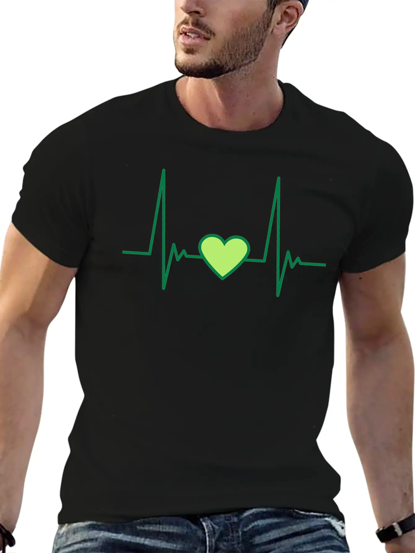 Heart_pulse_2c Breathable Soft Cotton T-Shirt – Timeless Casual Look