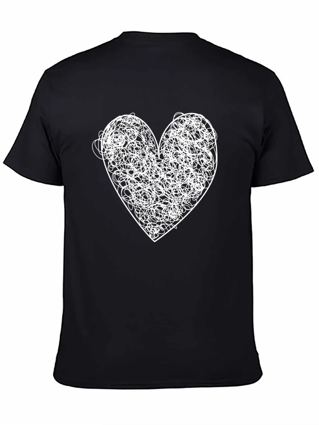 Heart Scribble Casual Graphic T-Shirt – Simple And Comfortable Daily Wear