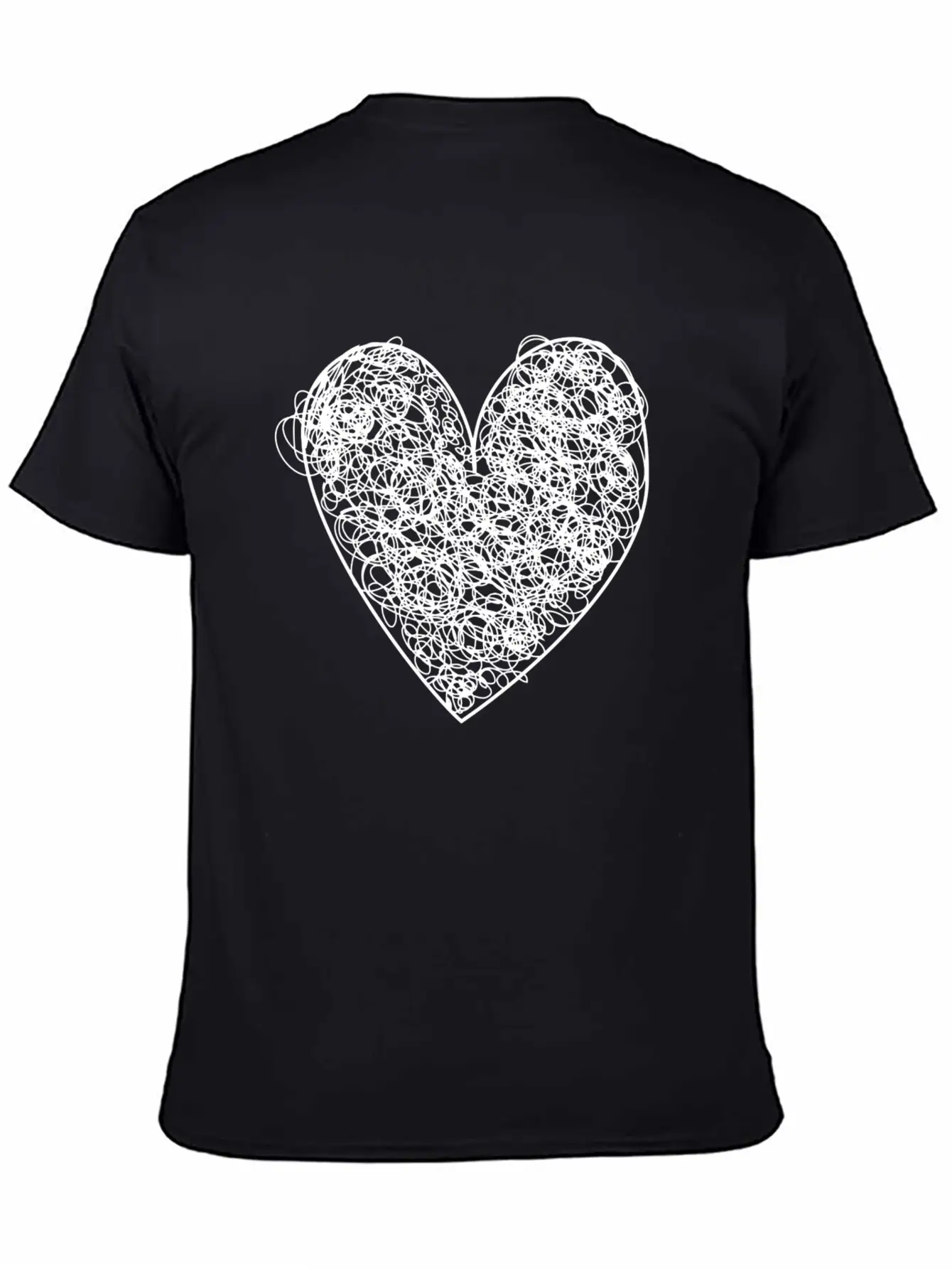 Heart Scribble Casual Graphic T-Shirt – Simple And Comfortable Daily Wear